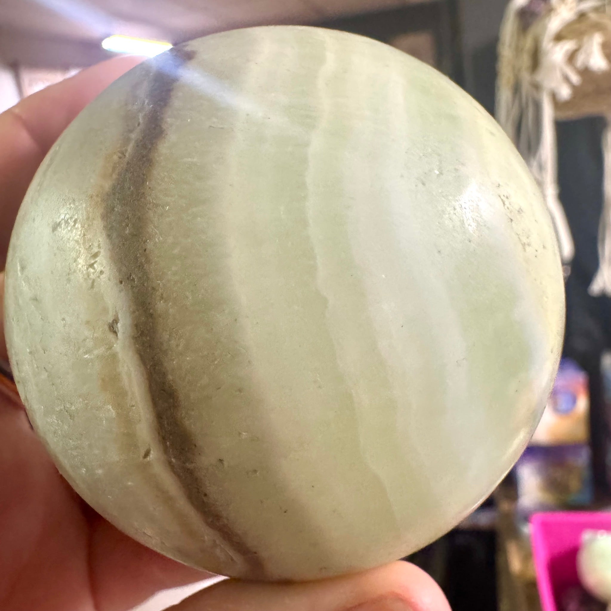 Pistachio Calcite Sphere