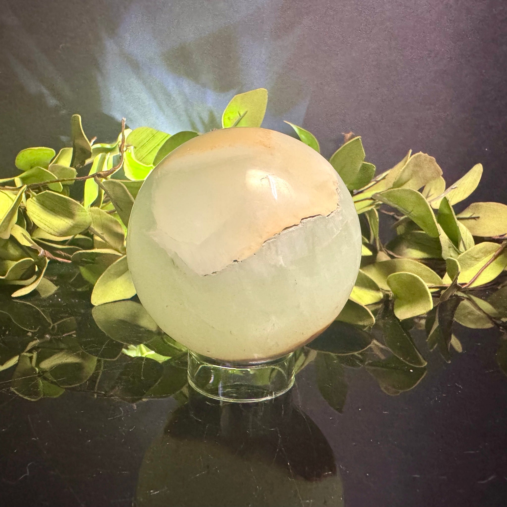 Pistachio Calcite Sphere