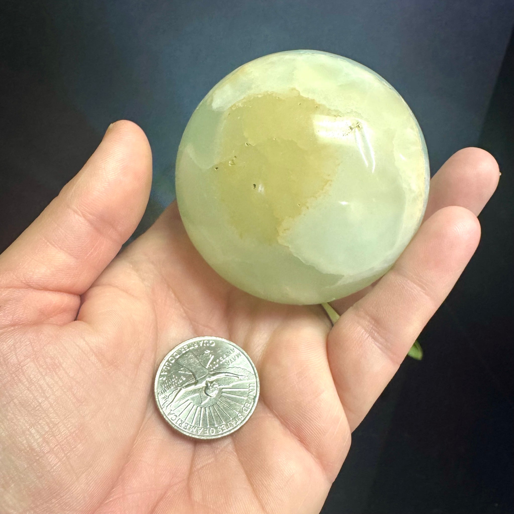 Pistachio Calcite Sphere