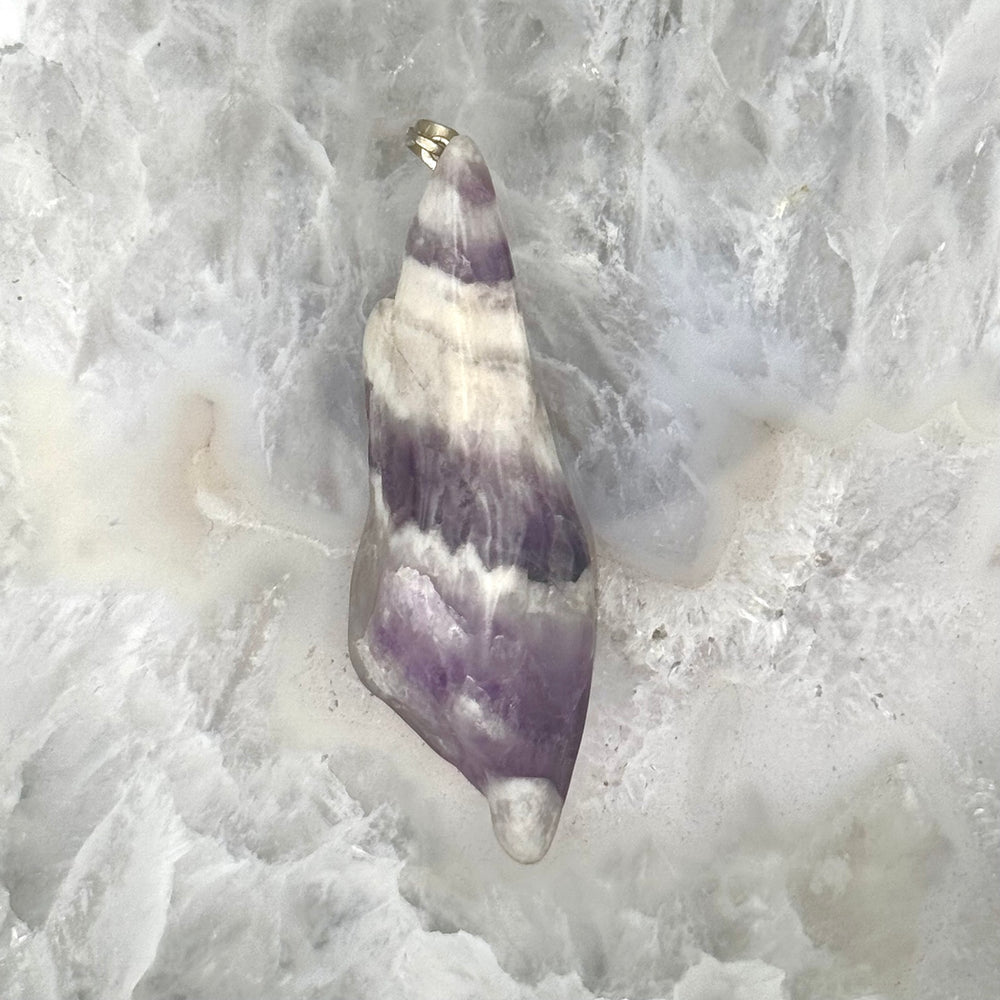 Chevron Amethyst Pendant