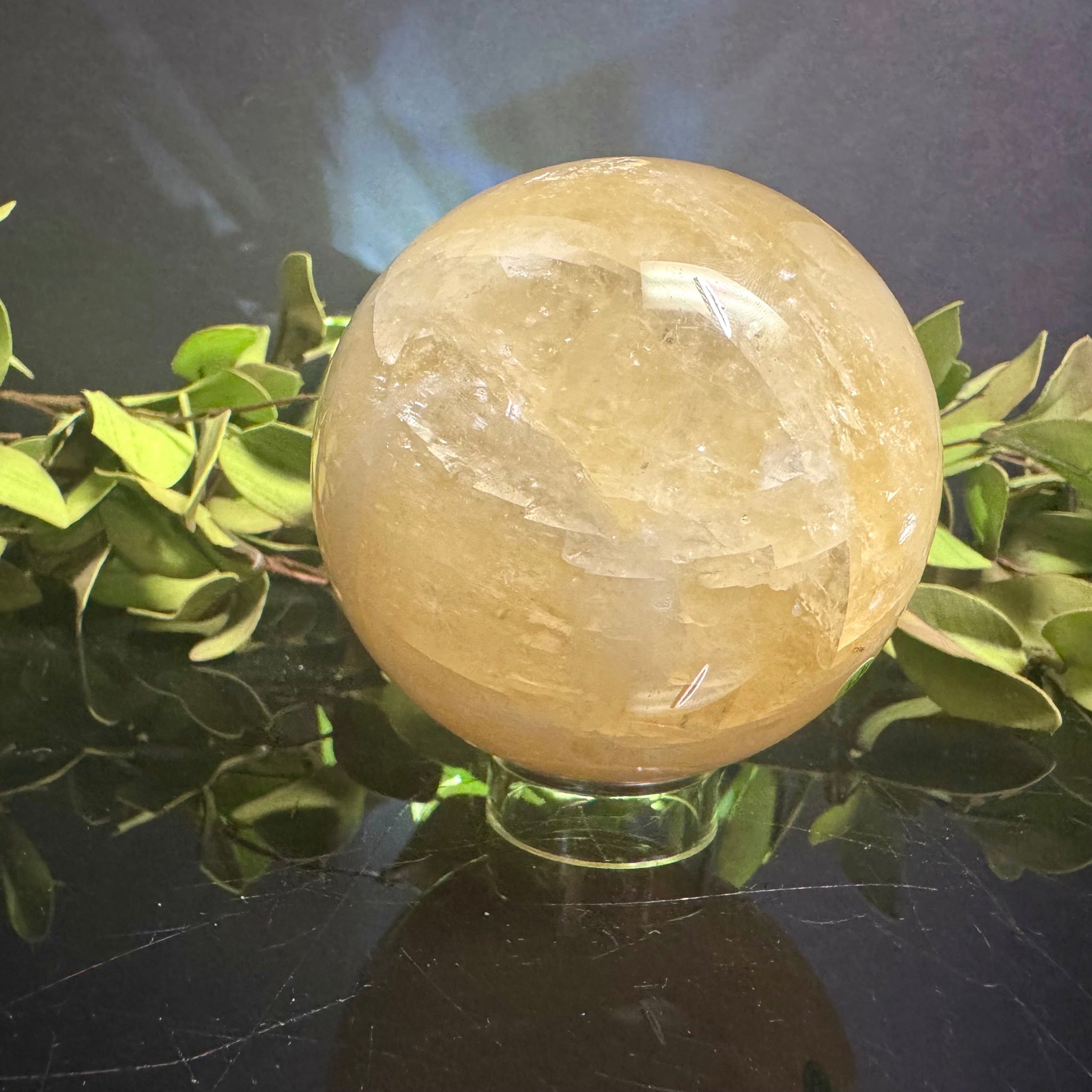 Honey Calcite Sphere