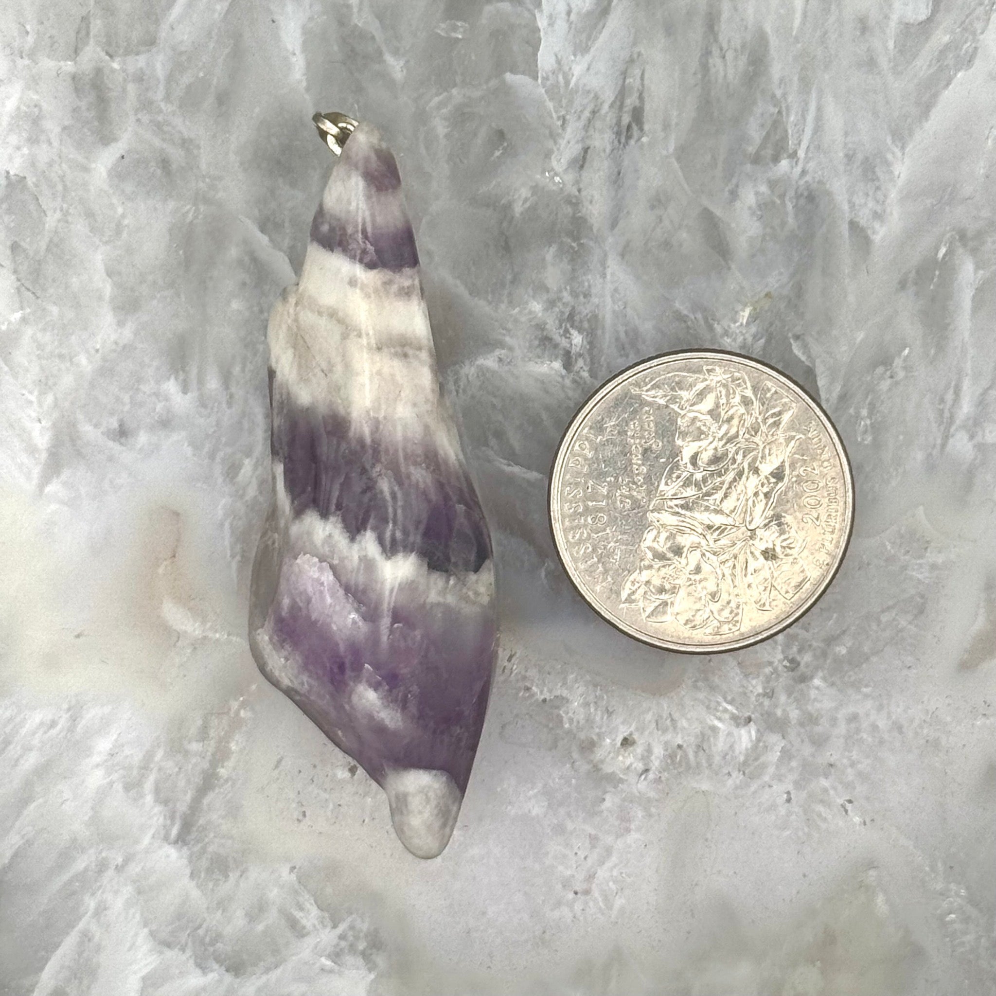 Chevron Amethyst Pendant