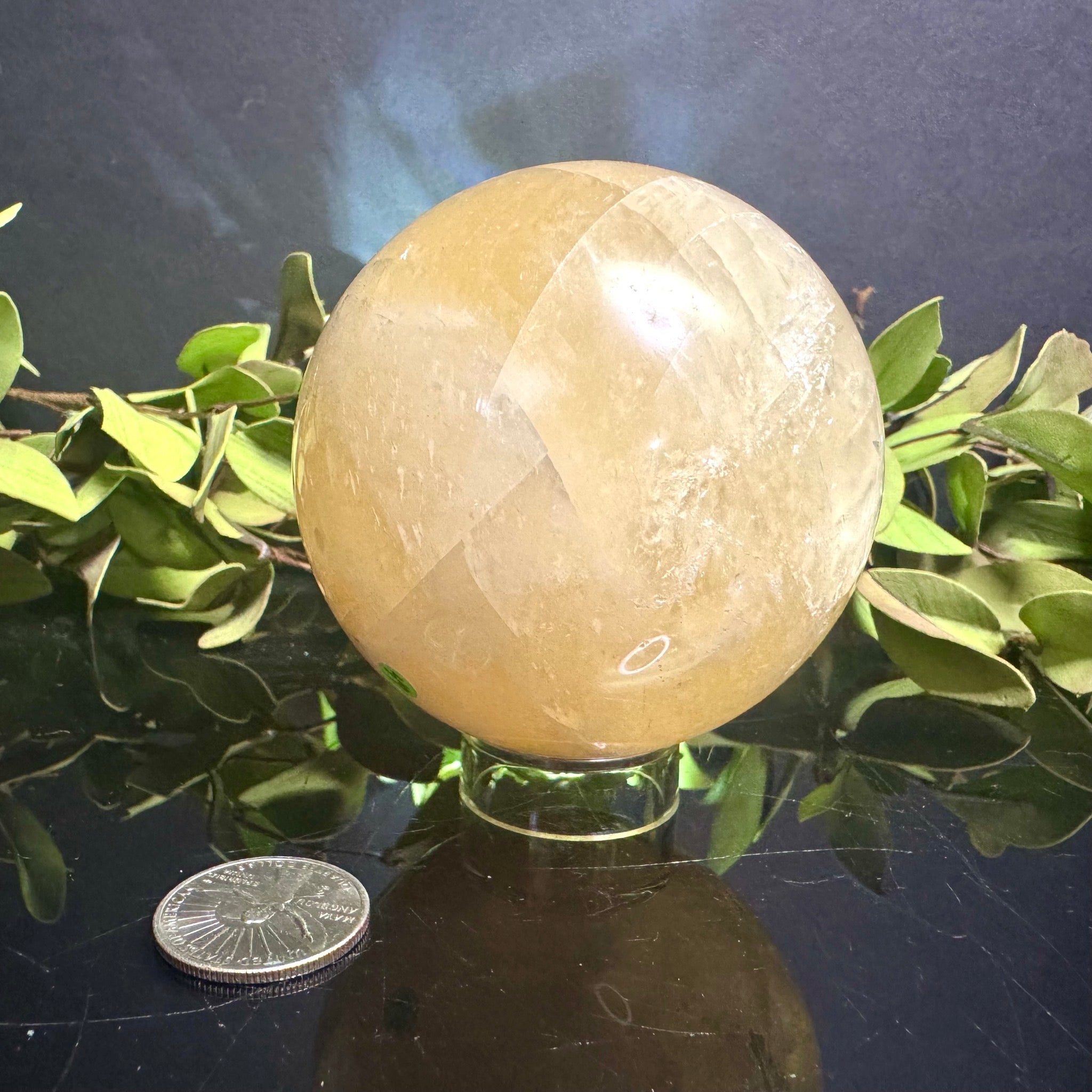 Honey Calcite Sphere