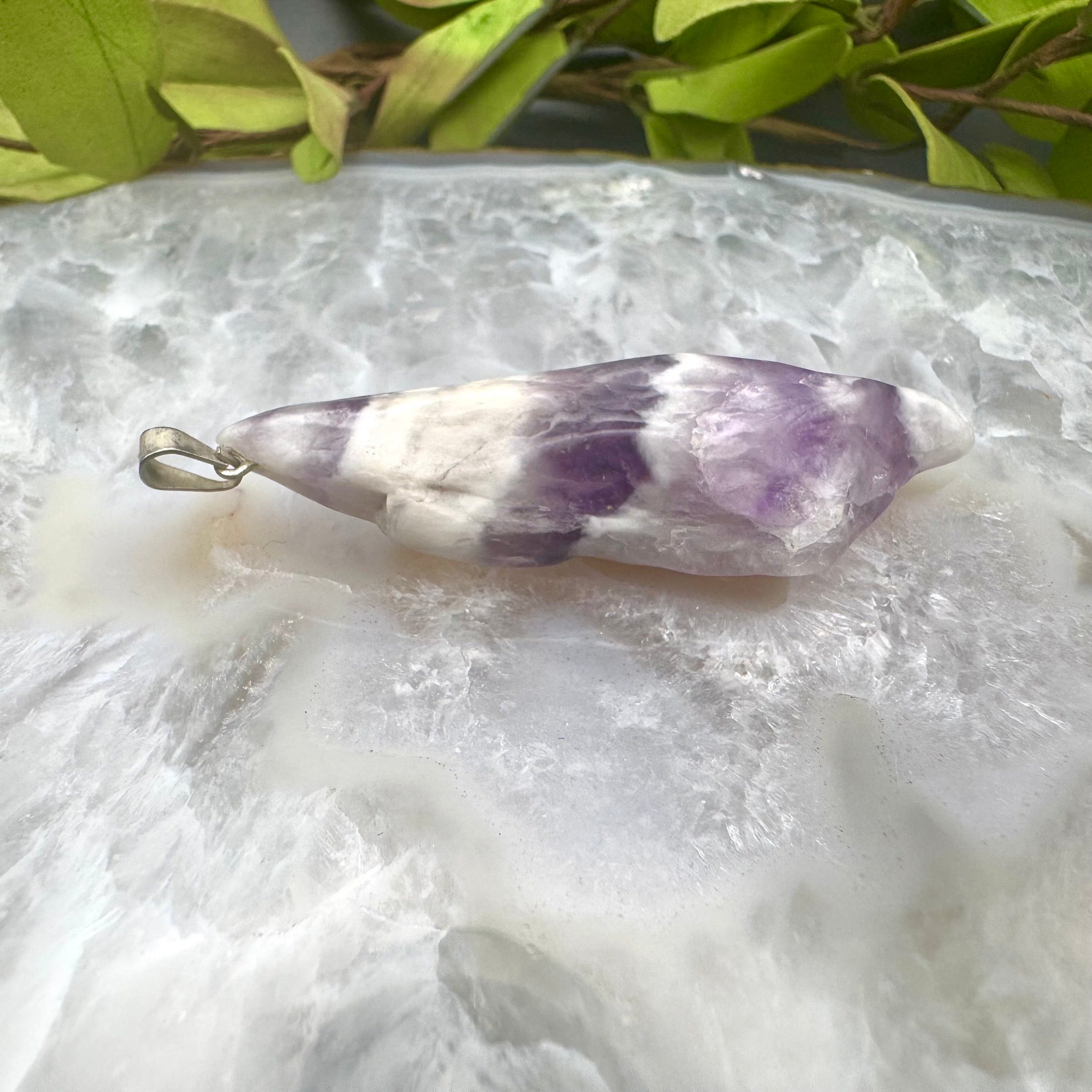 Chevron Amethyst Pendant