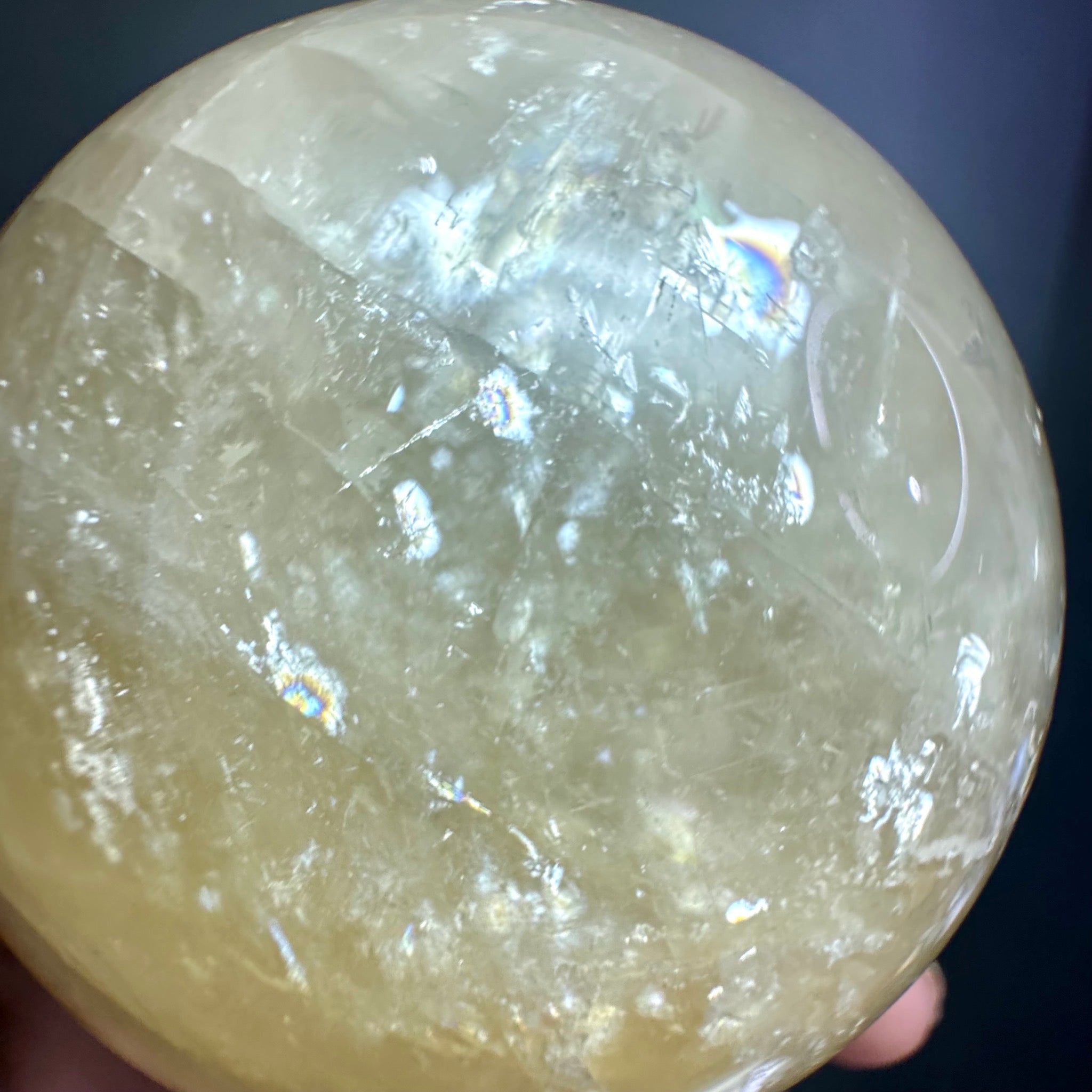 Honey Calcite Sphere