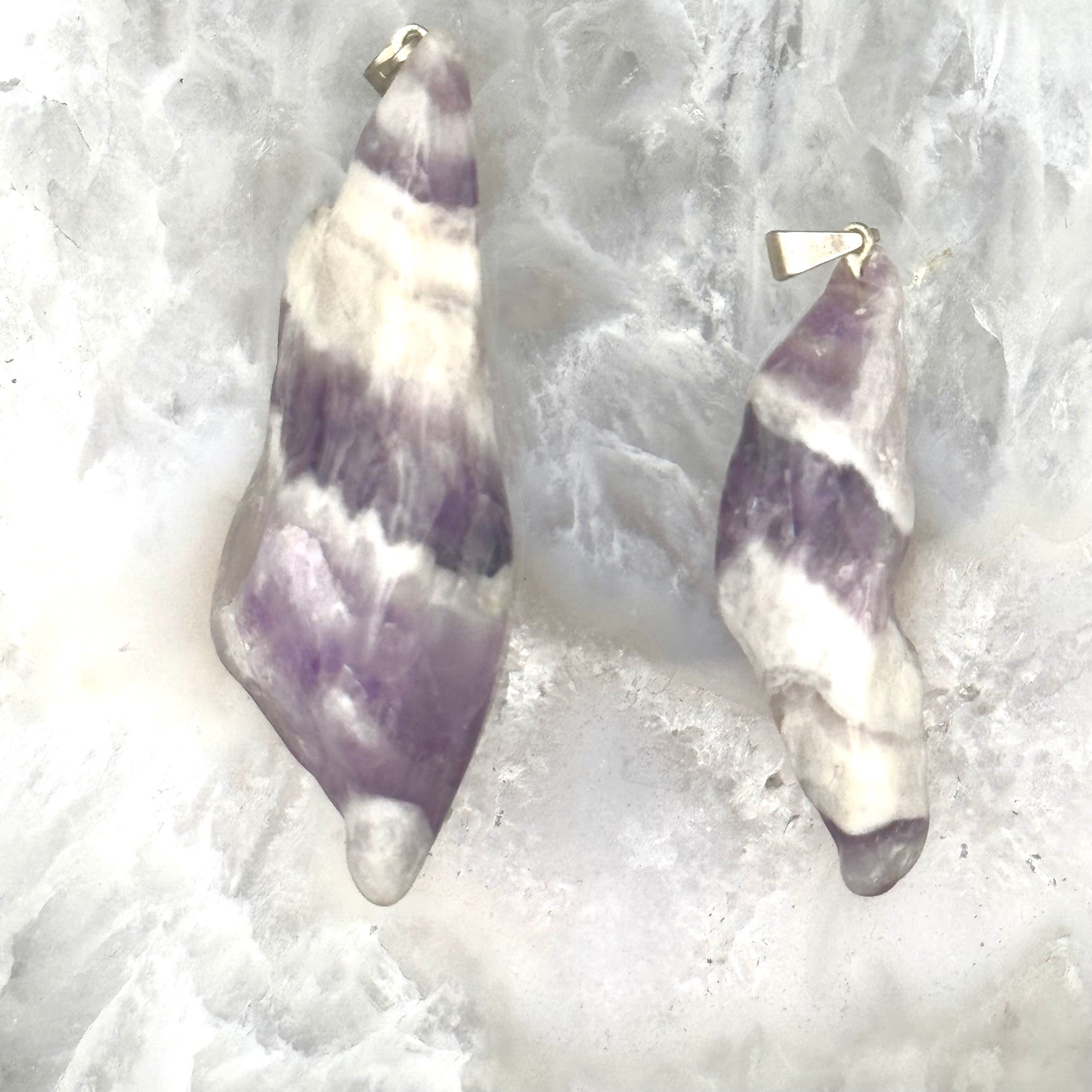 Chevron Amethyst Pendant