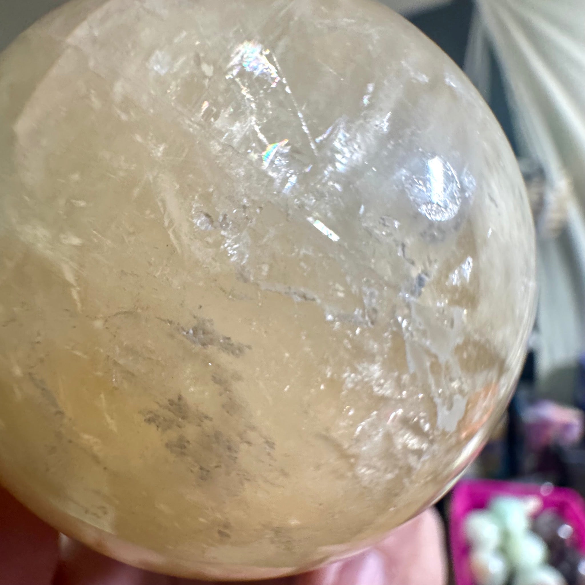 Honey Calcite Sphere