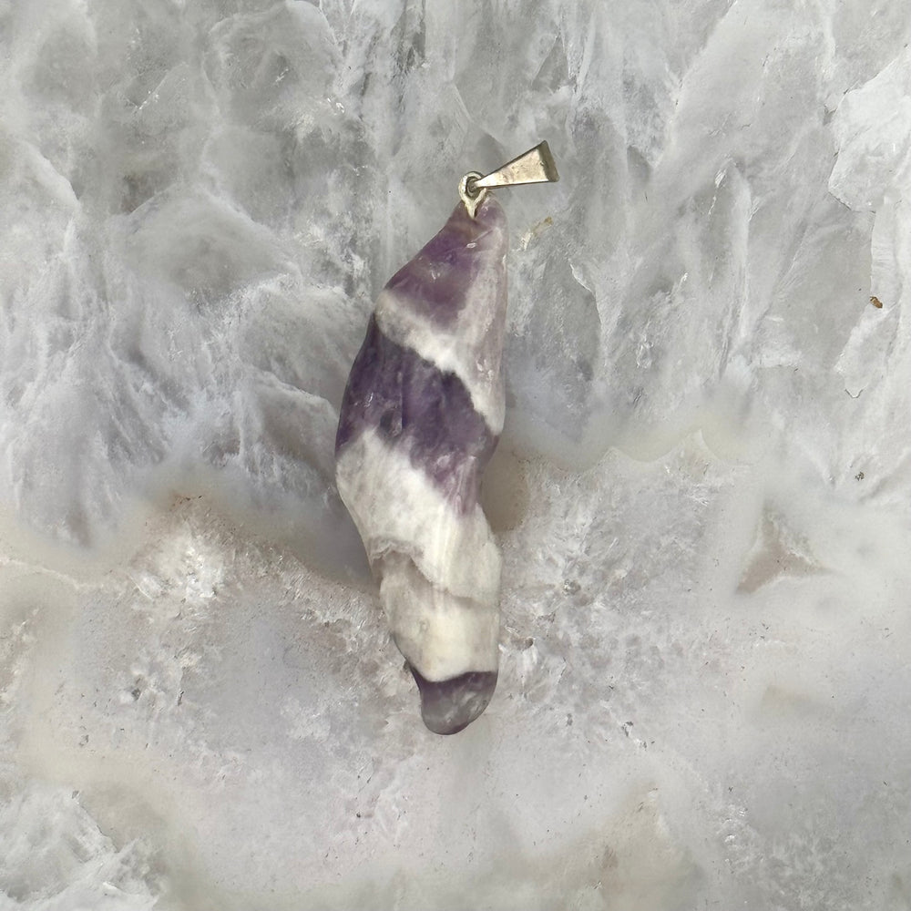 Chevron Amethyst Pendant