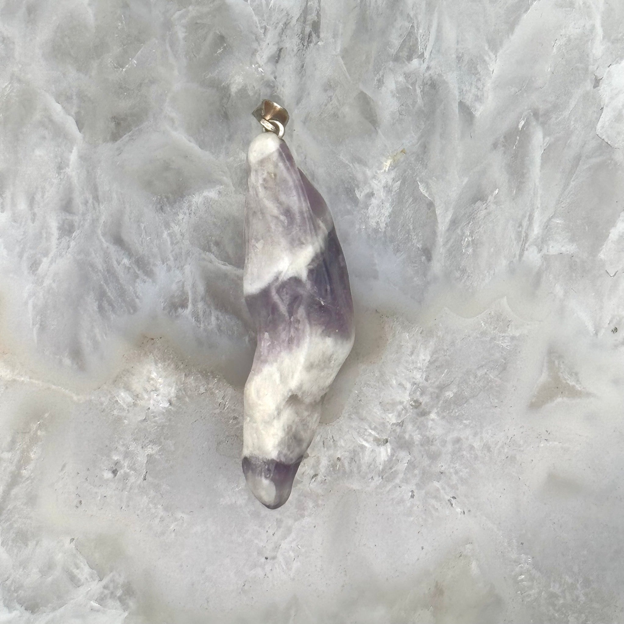 Chevron Amethyst Pendant