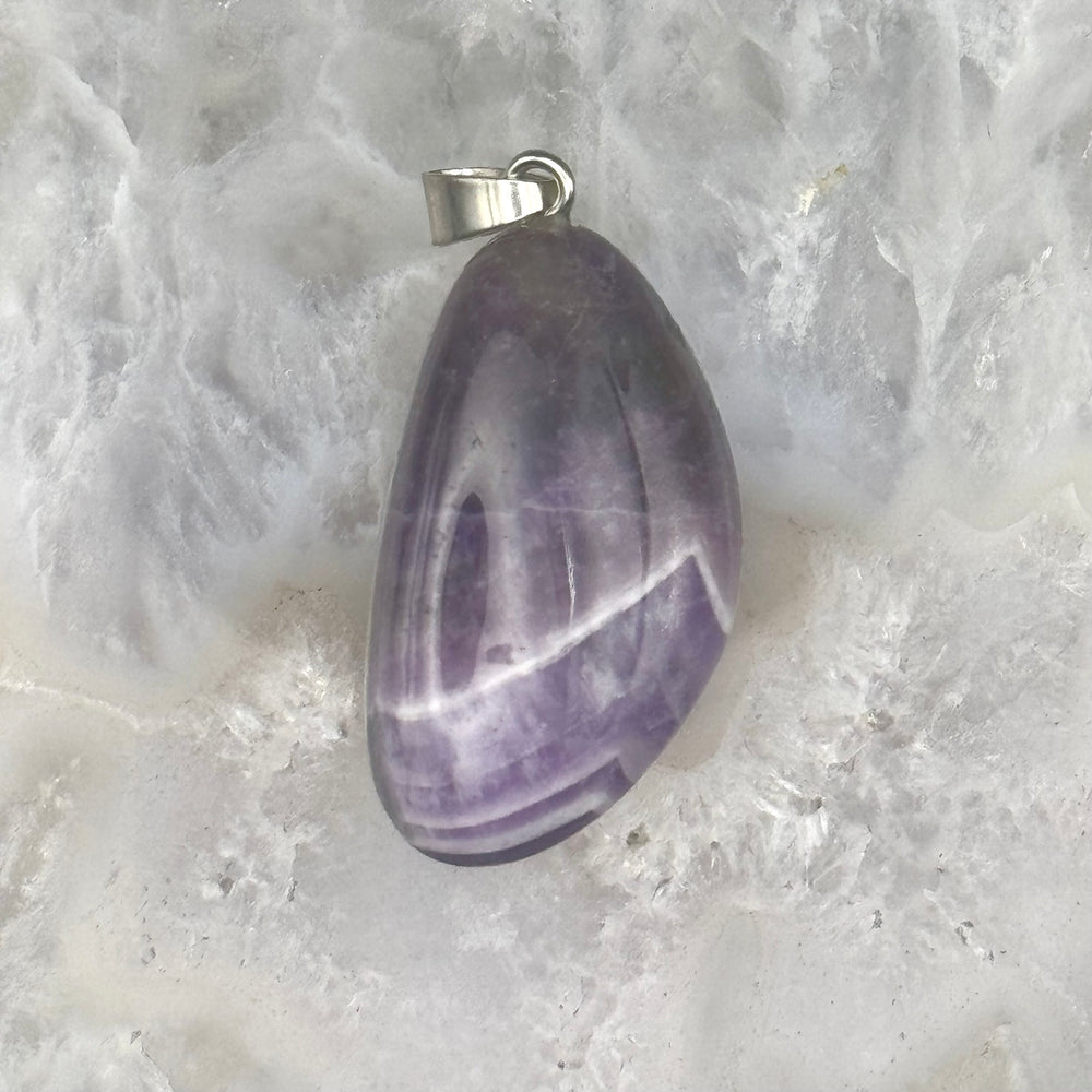 Chevron Amethyst Pendant