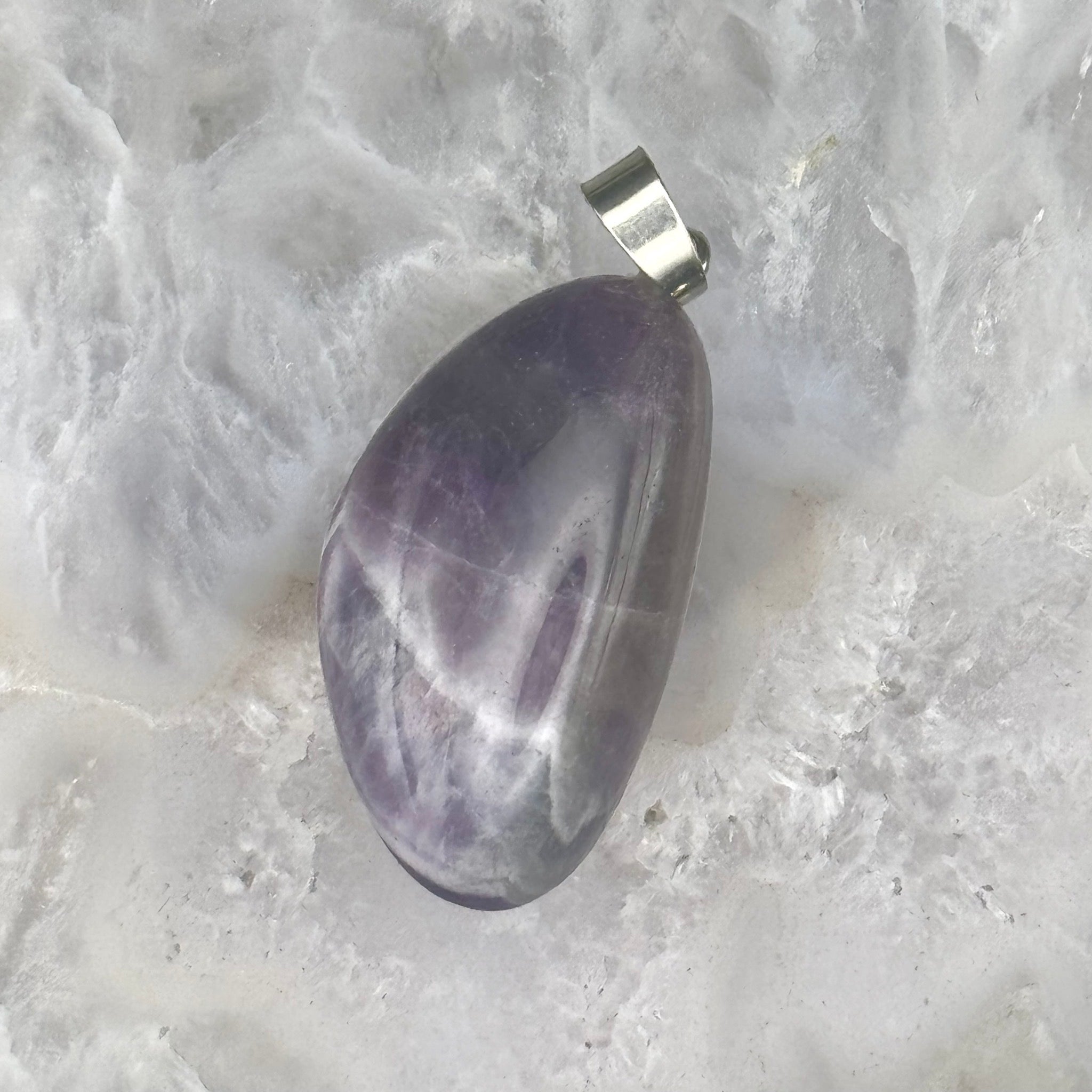 Chevron Amethyst Pendant