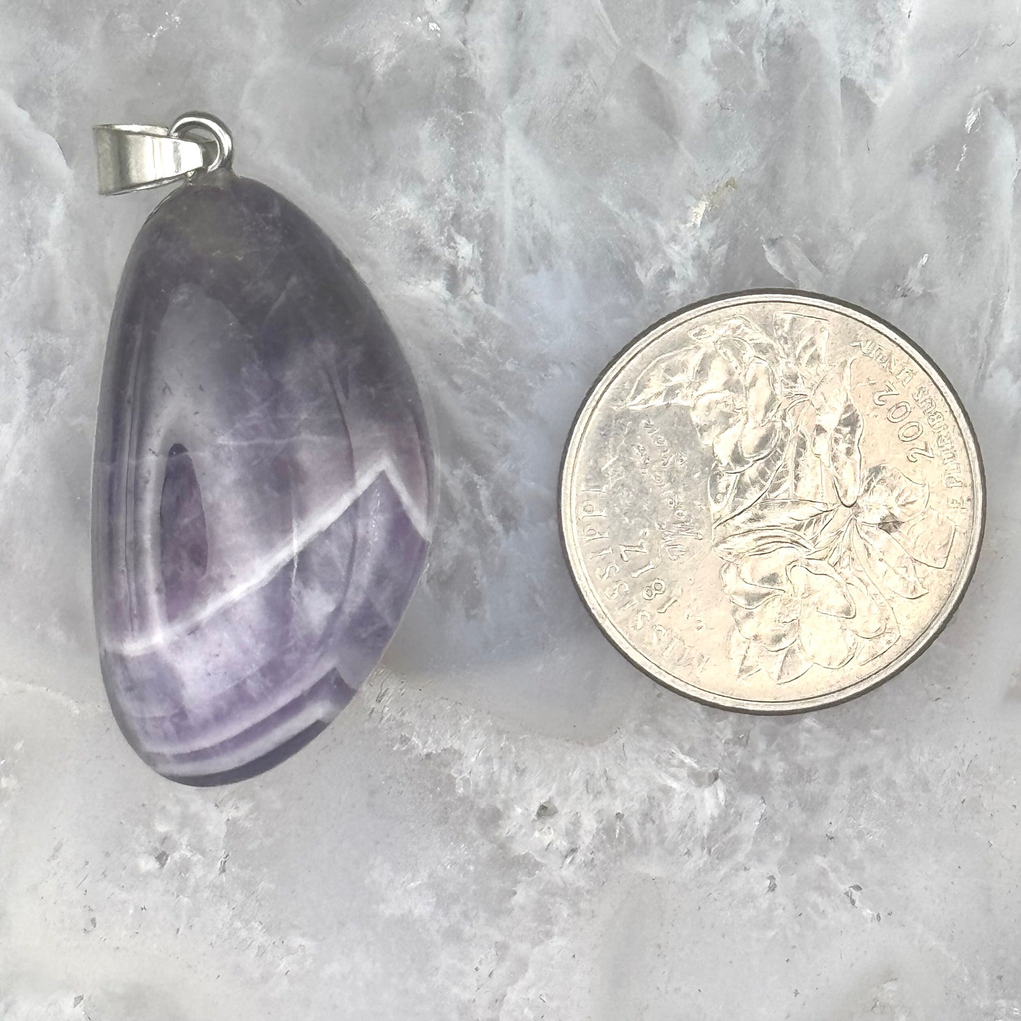 Chevron Amethyst Pendant