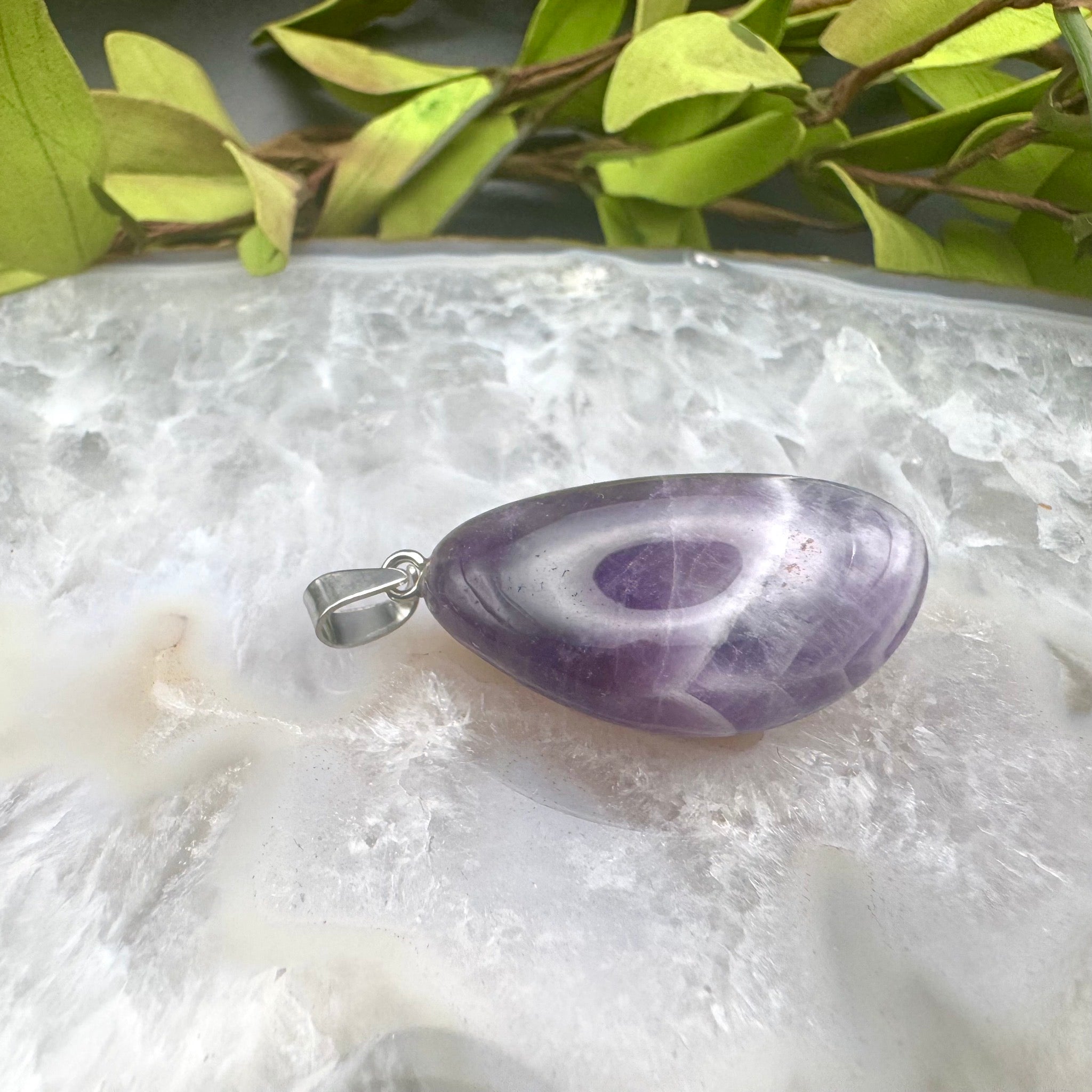 Chevron Amethyst Pendant