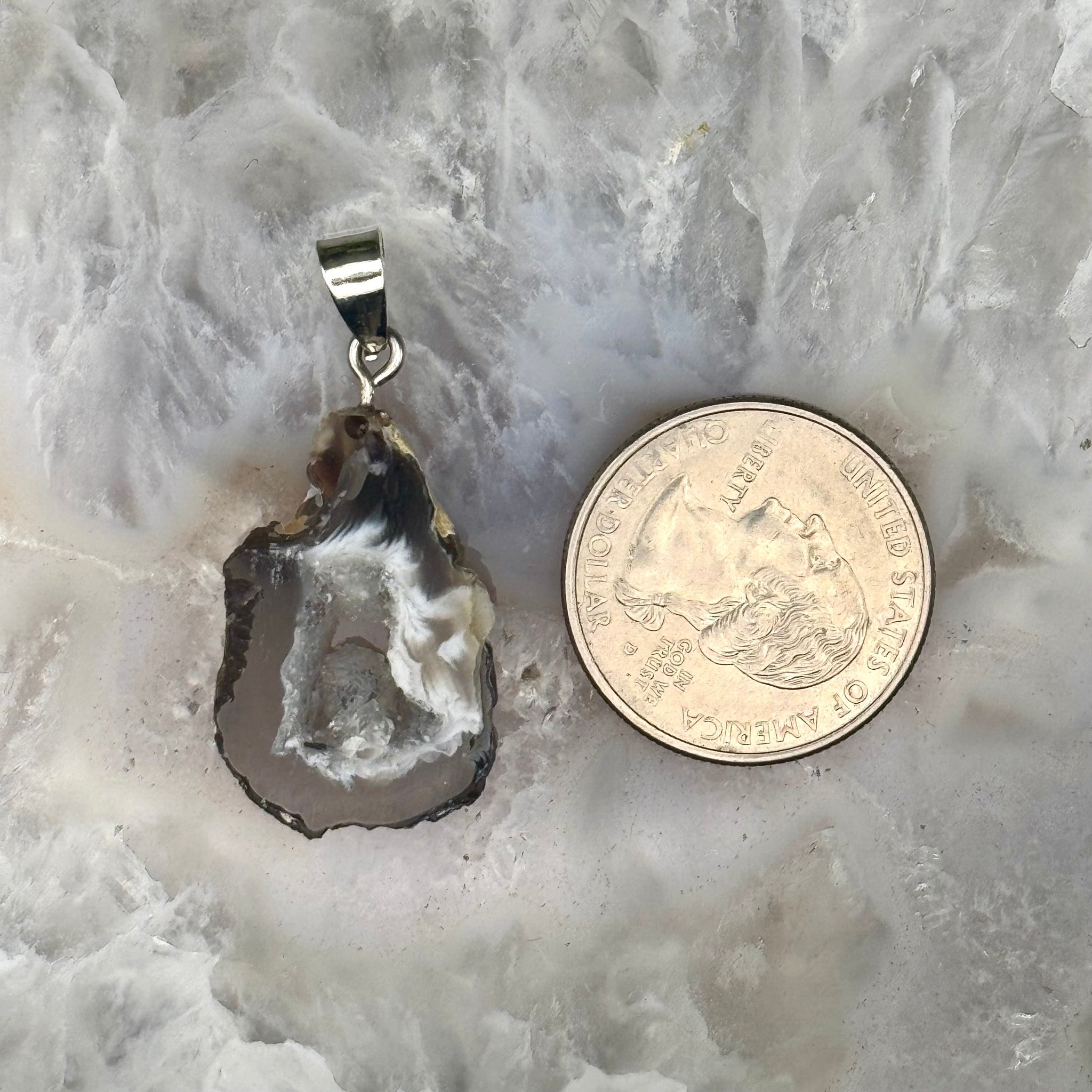 Oco Agate Geode Slice Pendant