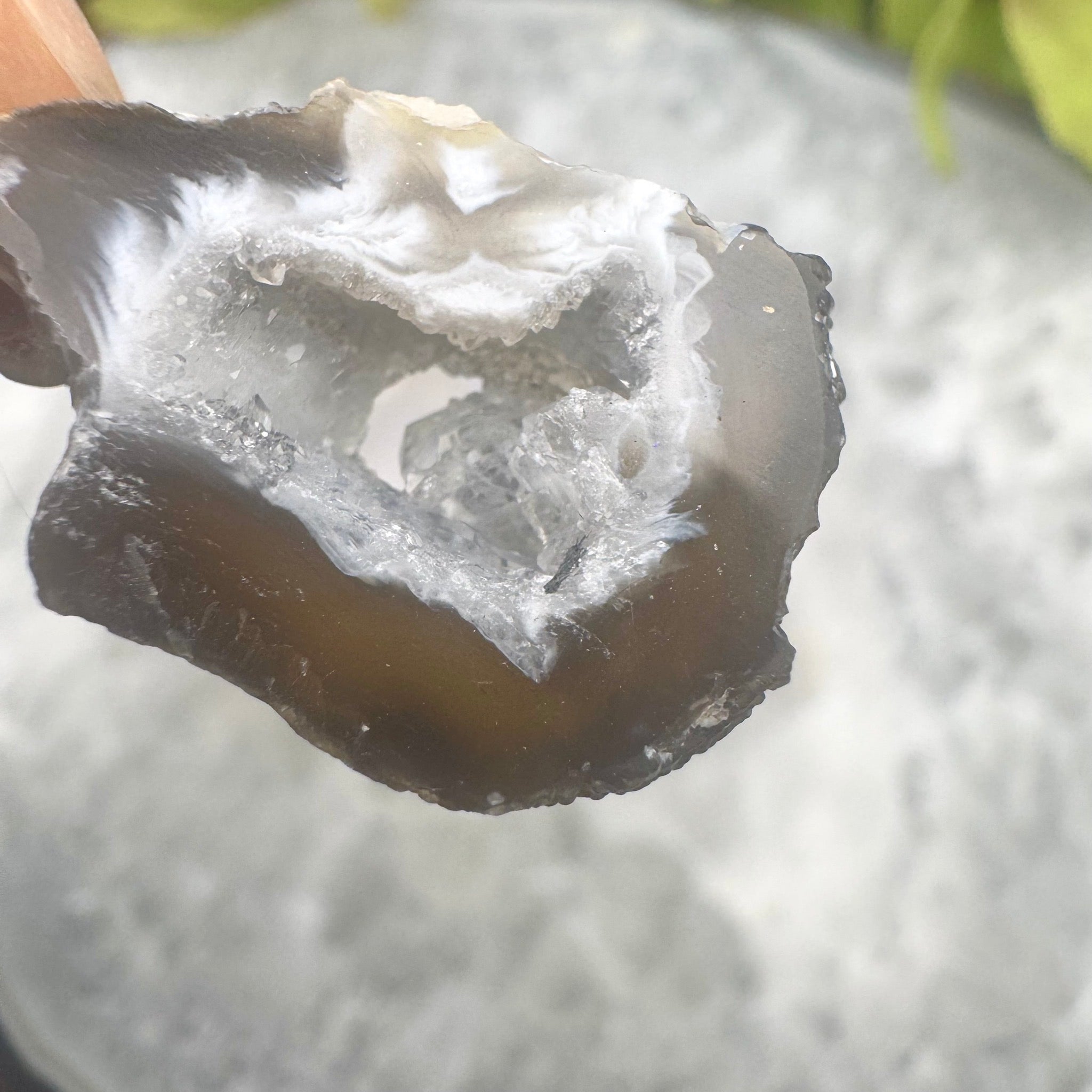 Oco Agate Geode Slice Pendant