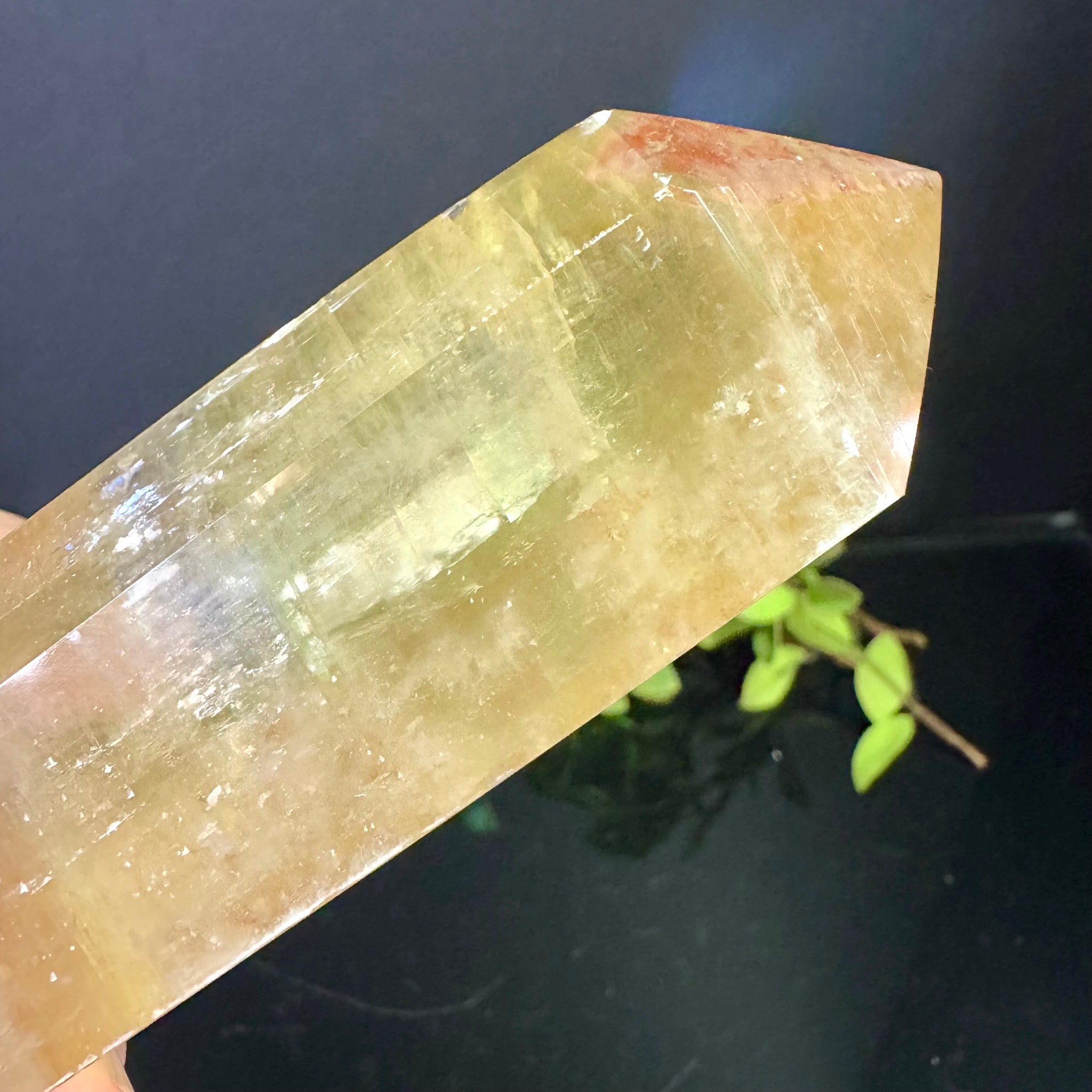 Calcite with Fire Quartz Tower