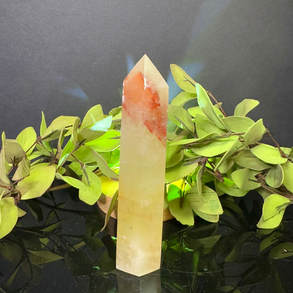 Calcite with Fire Quartz Tower