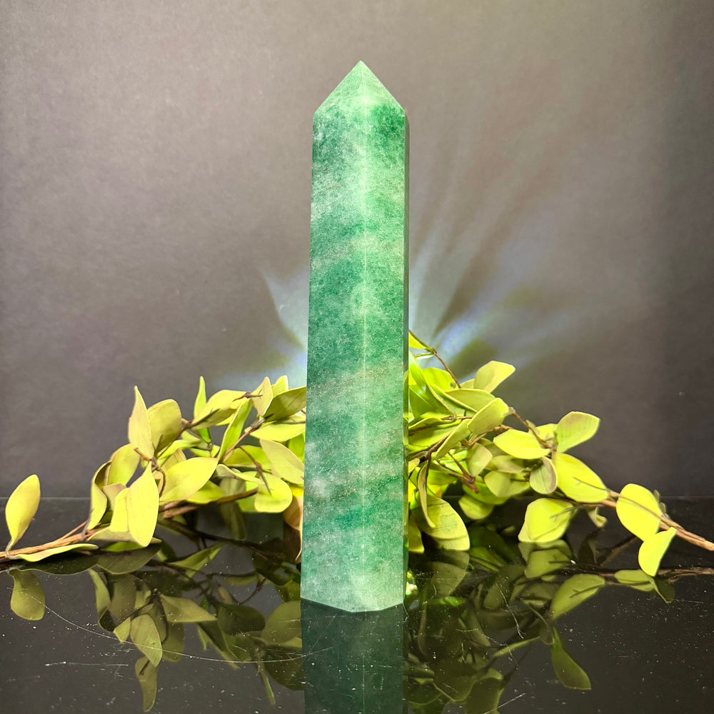 Green Strawberry Quartz Tower