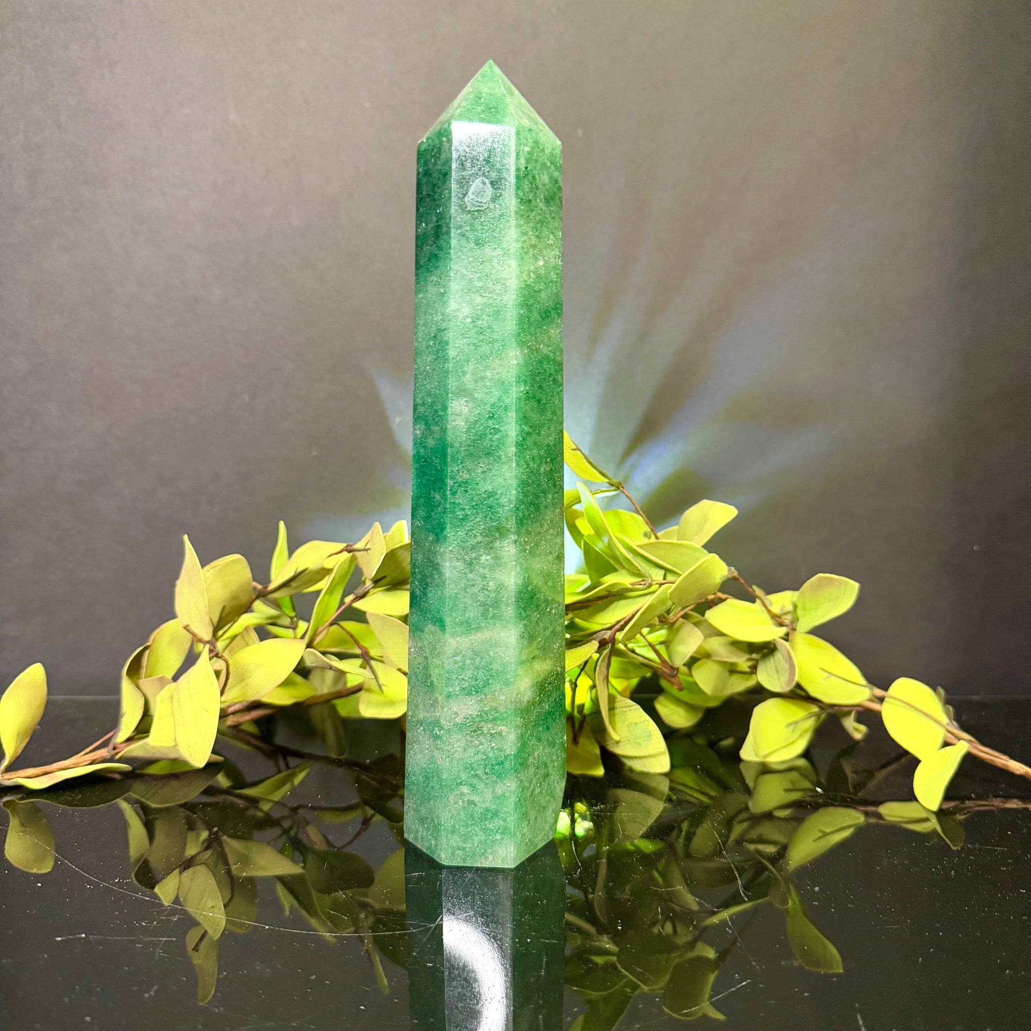 Green Strawberry Quartz Tower