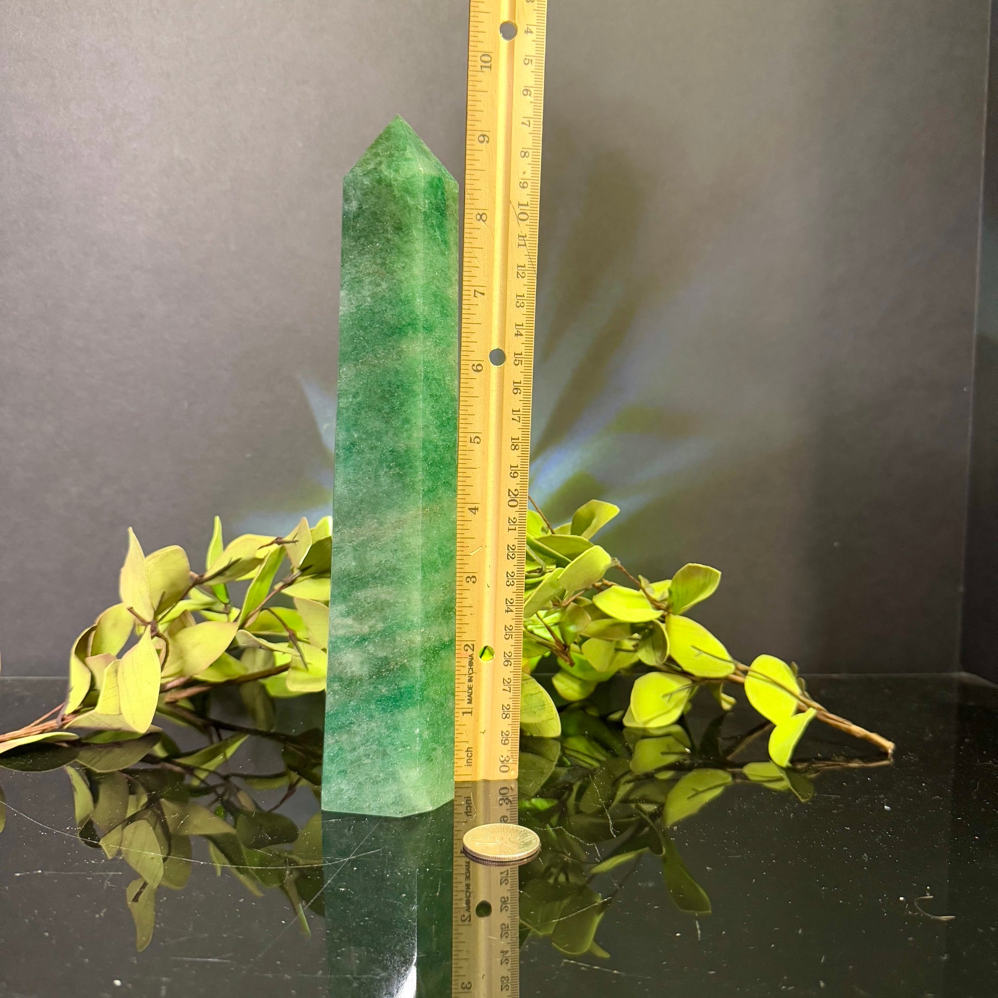 Green Strawberry Quartz Tower