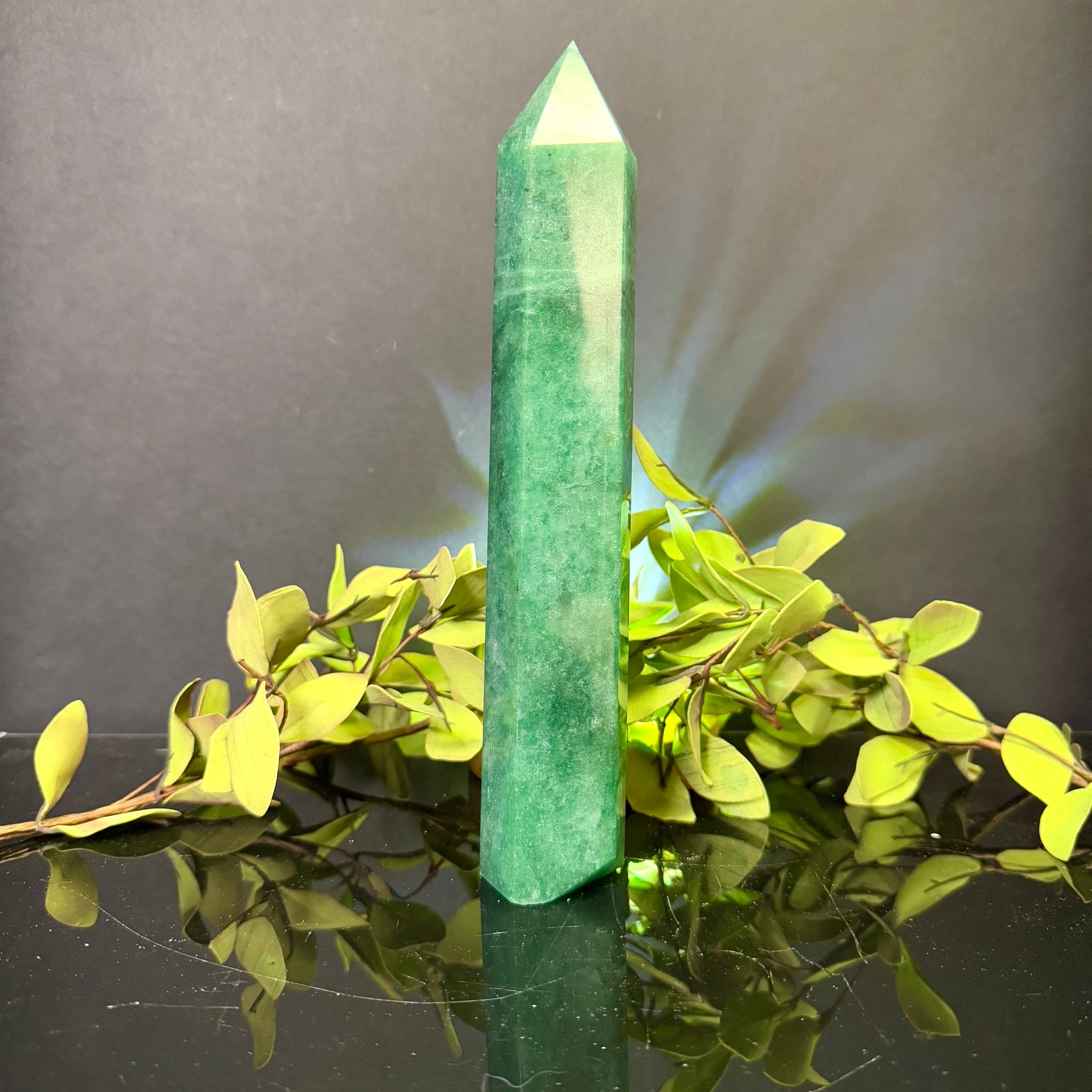 Green Strawberry Quartz Tower