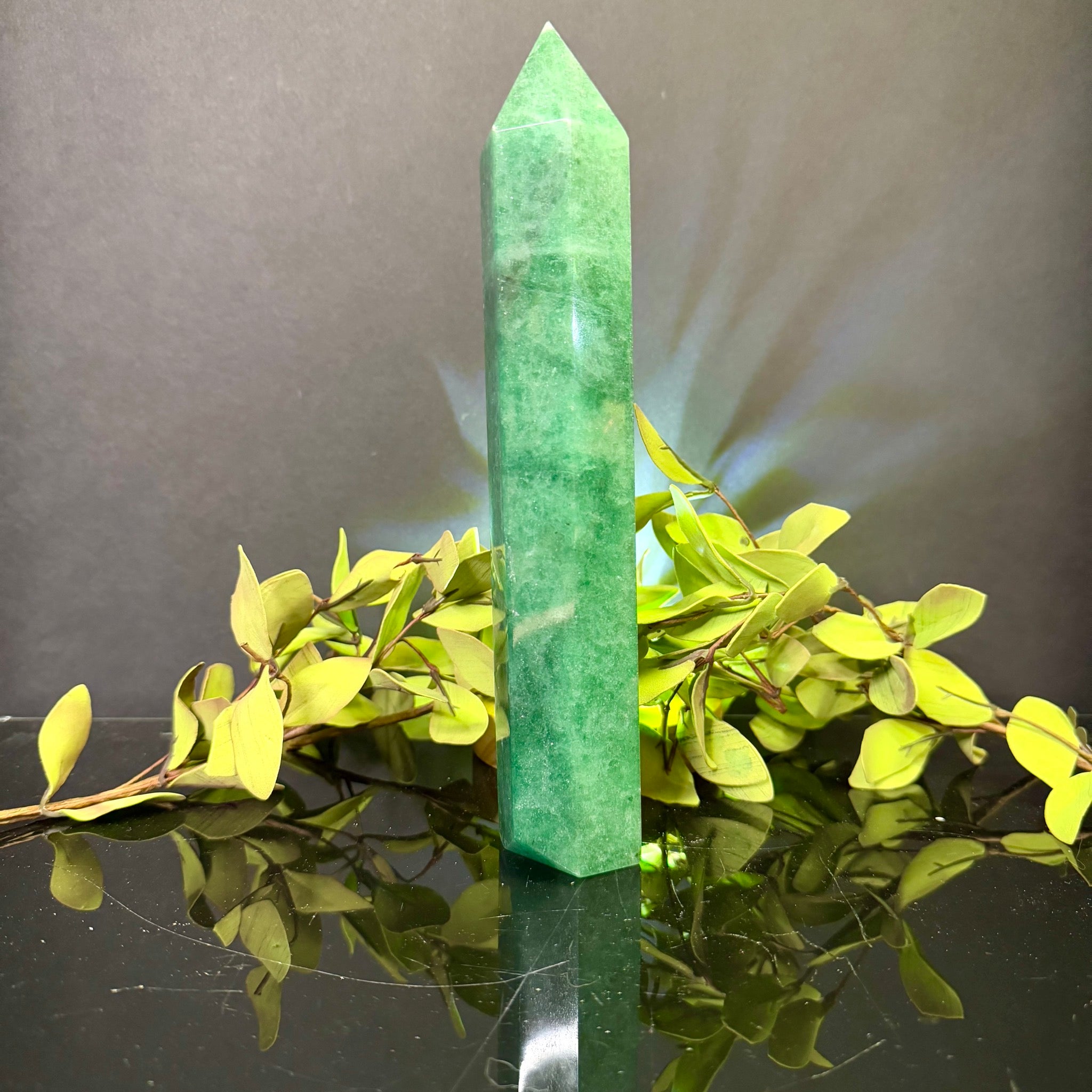 Green Strawberry Quartz Tower