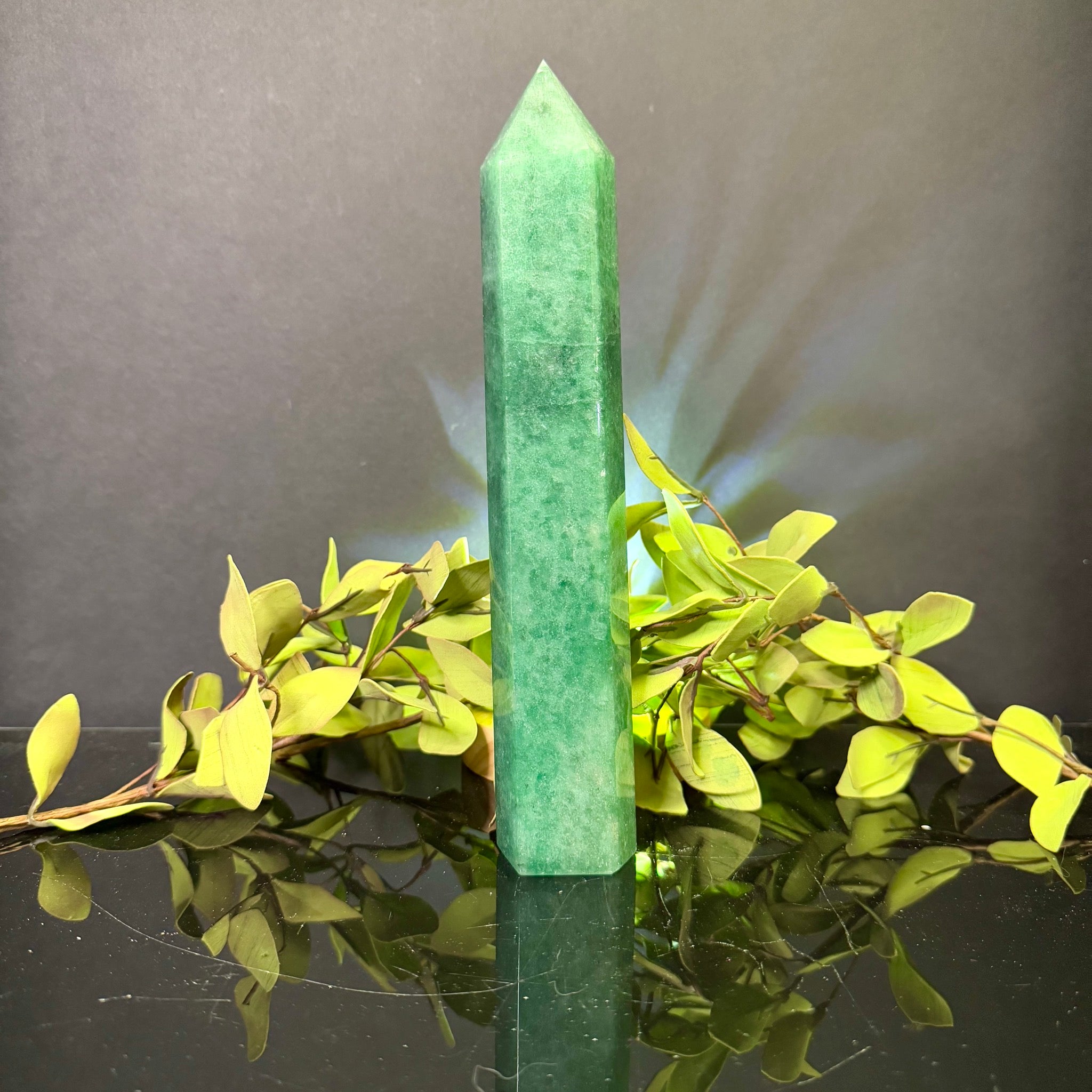 Green Strawberry Quartz Tower