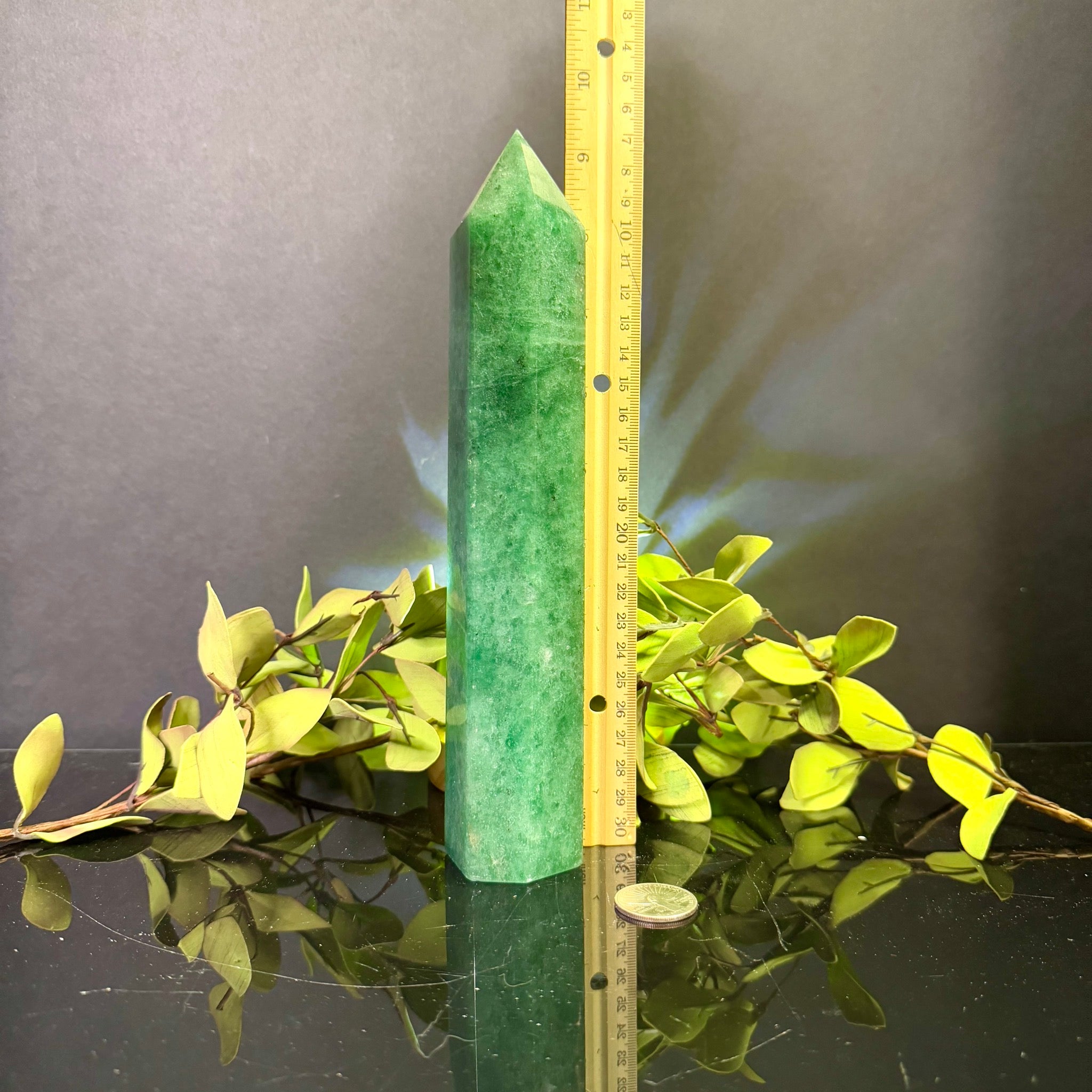 Green Strawberry Quartz Tower