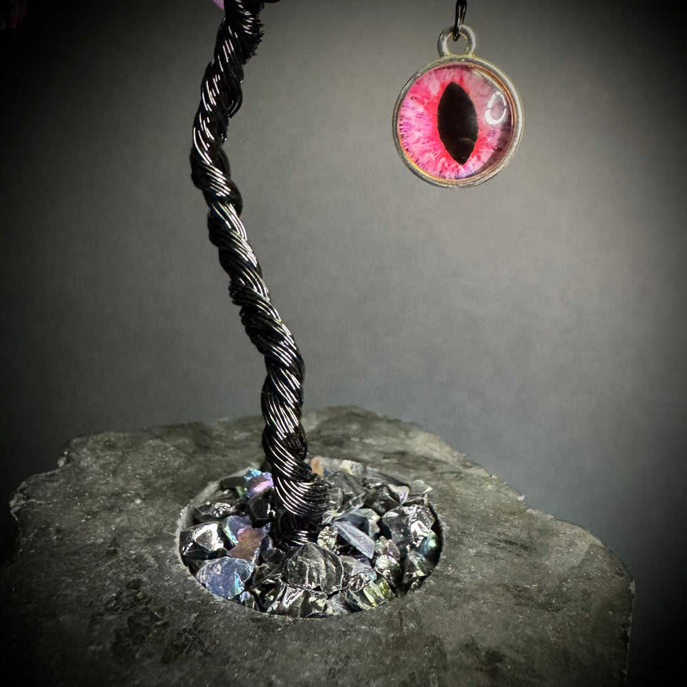 Dyed Shell on Black Tourmaline Mojo Tree