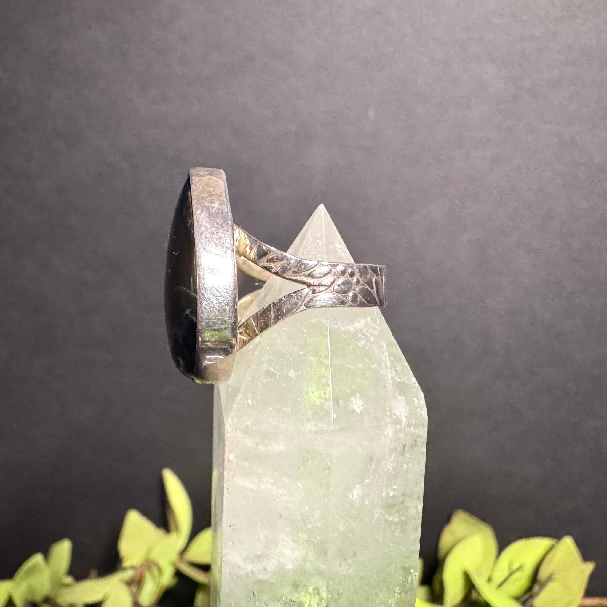 Teardrop Pietersite Ring Sterling Silver
