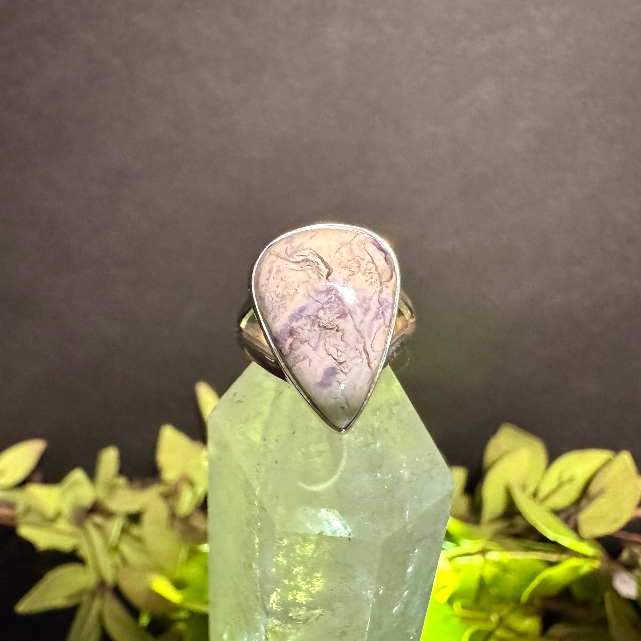 Teardrop Tiffany Stone Ring Sterling Silver