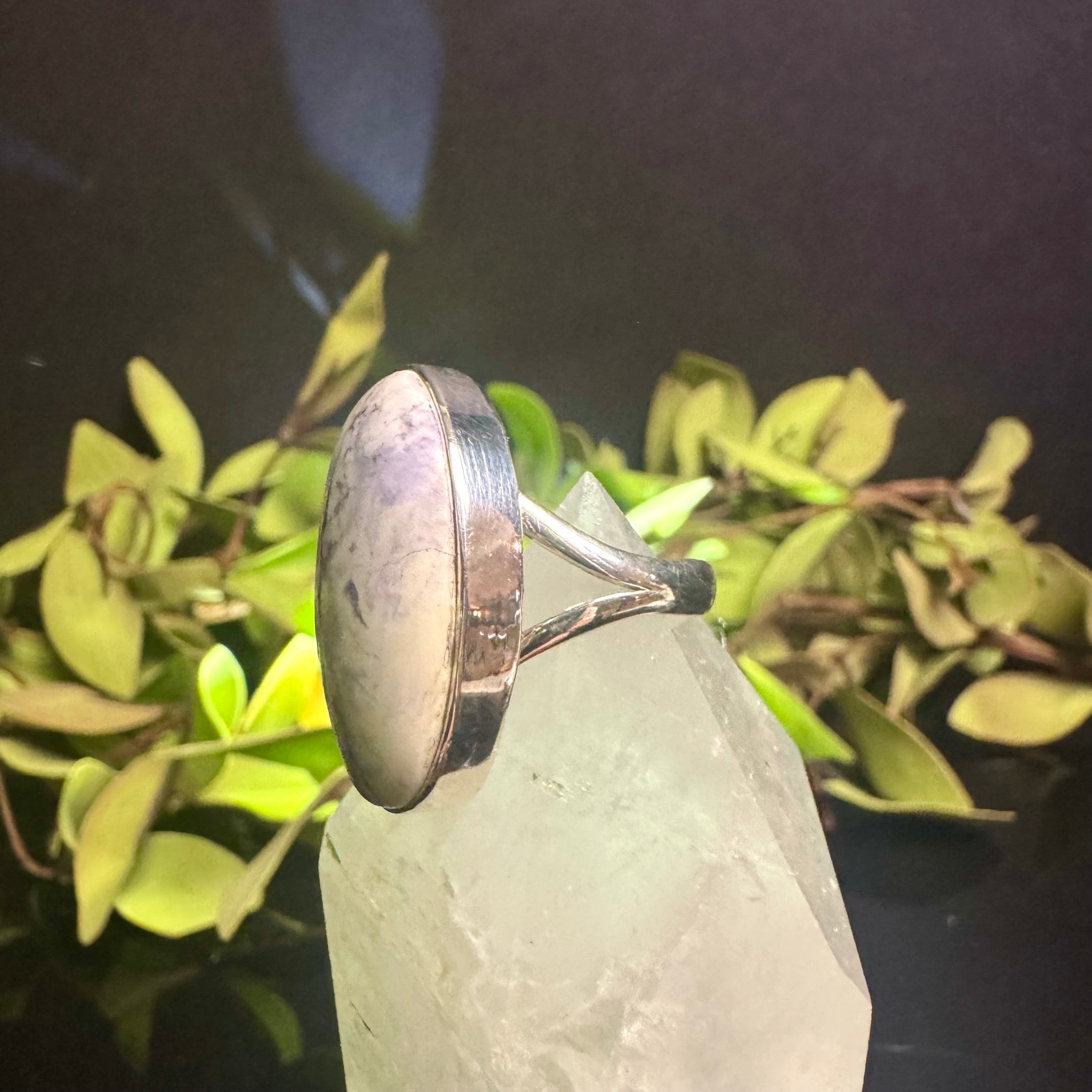 Oval Tiffany Stone Ring Sterling Silver