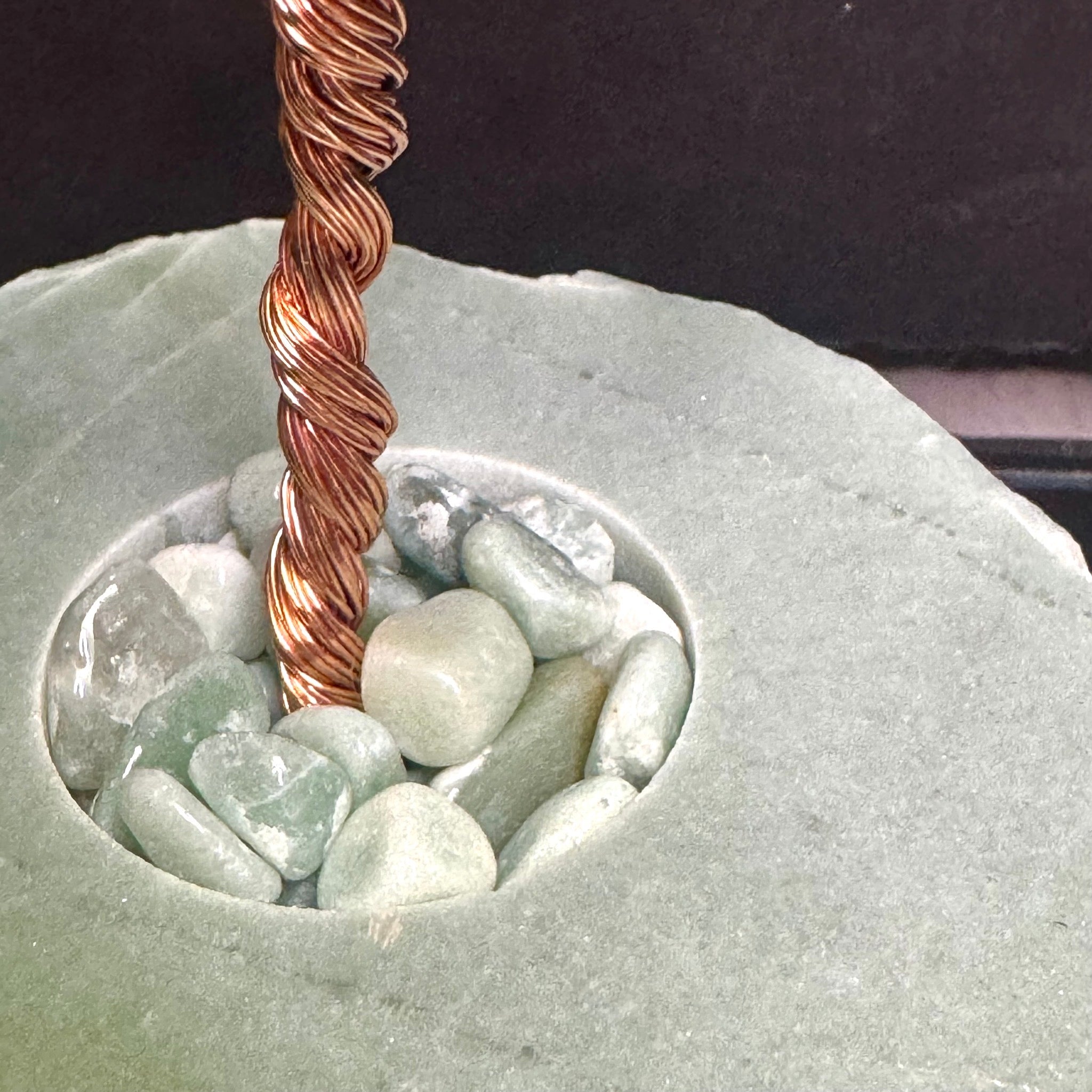 Amazonite on Green Aventurine Mojo Tree