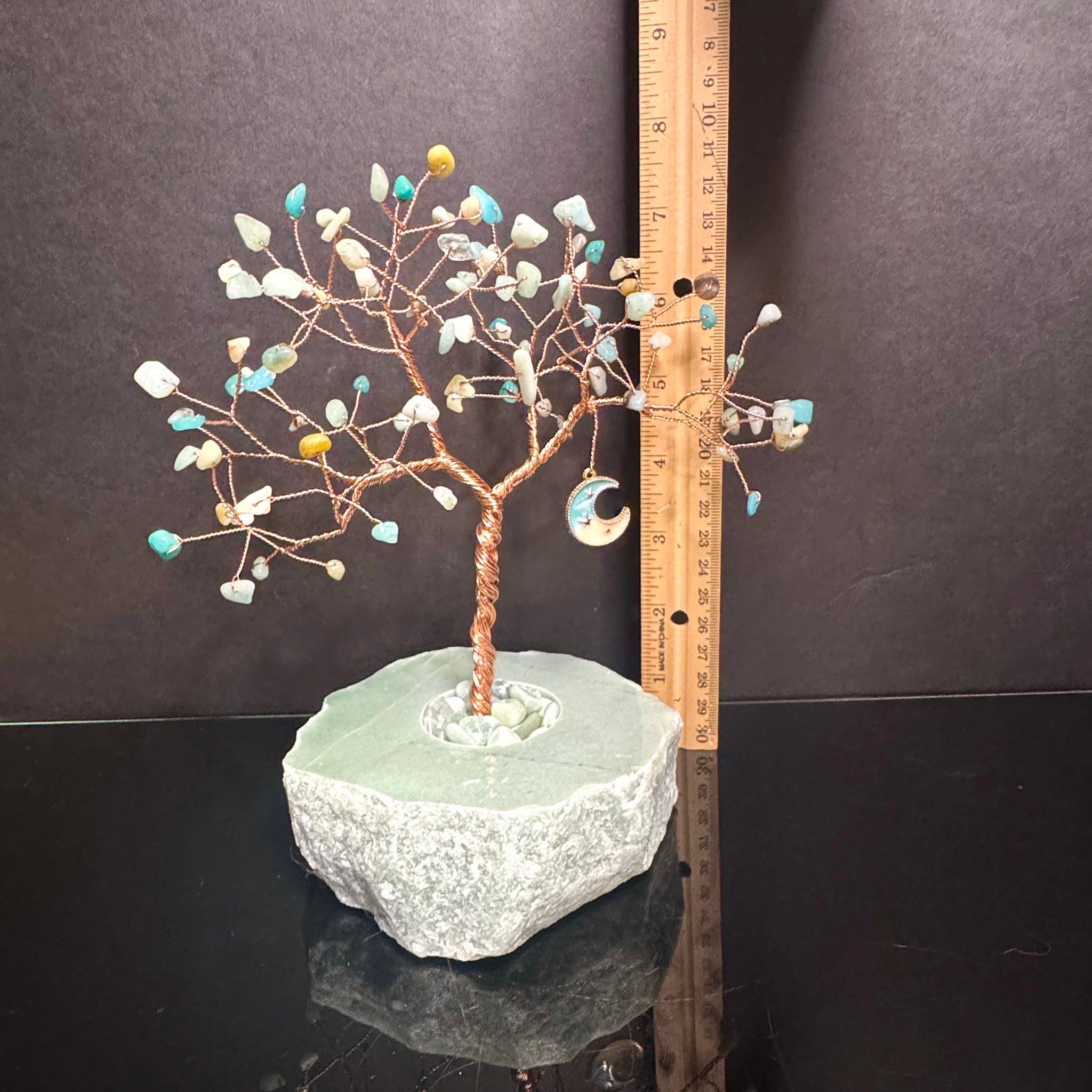 Amazonite on Green Aventurine Mojo Tree
