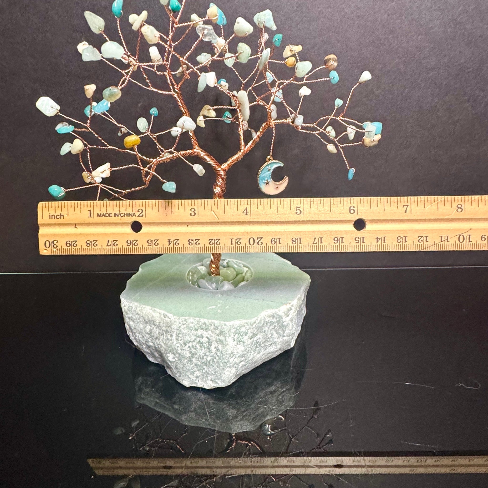 Amazonite on Green Aventurine Mojo Tree