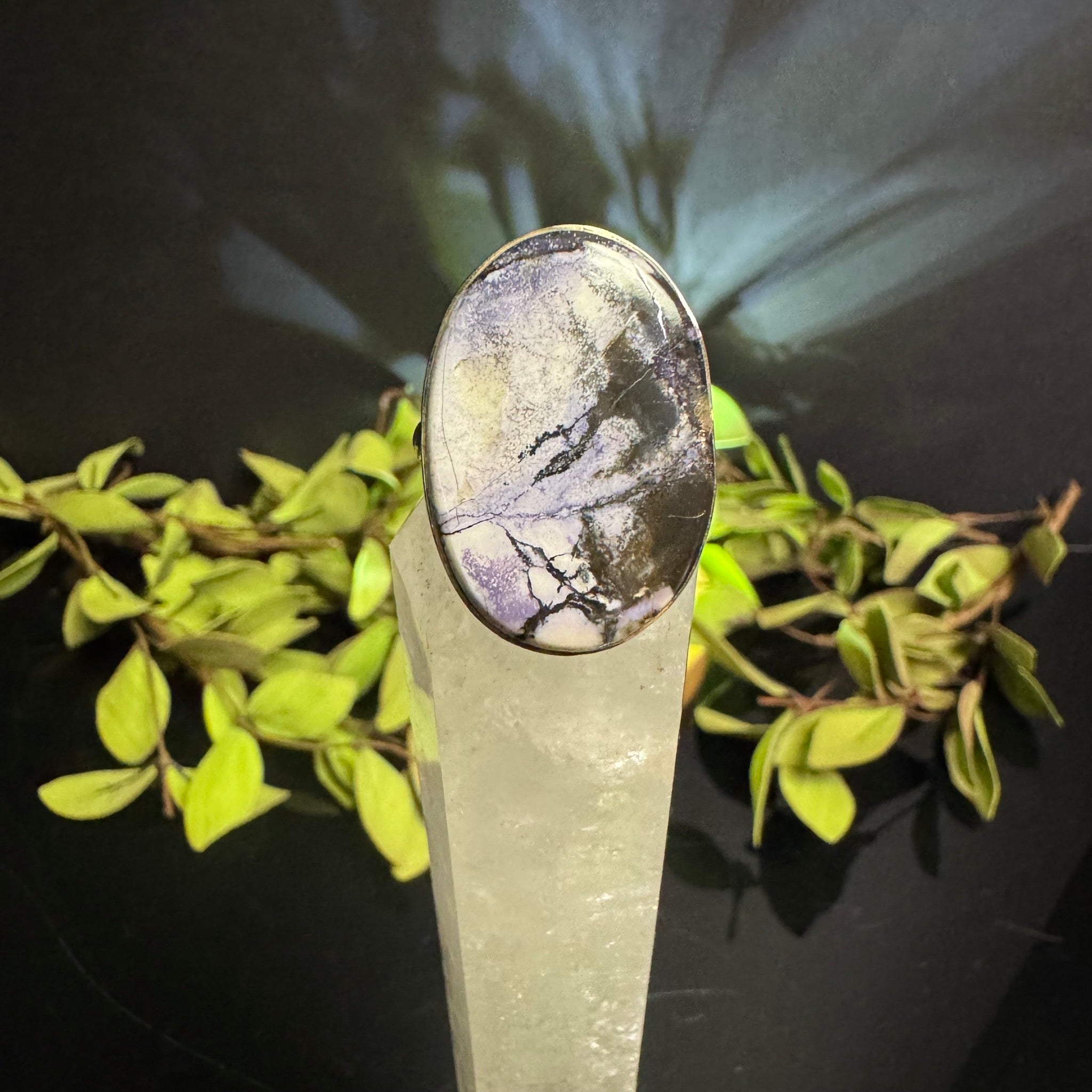 Oval Tiffany Stone Ring Sterling Silver