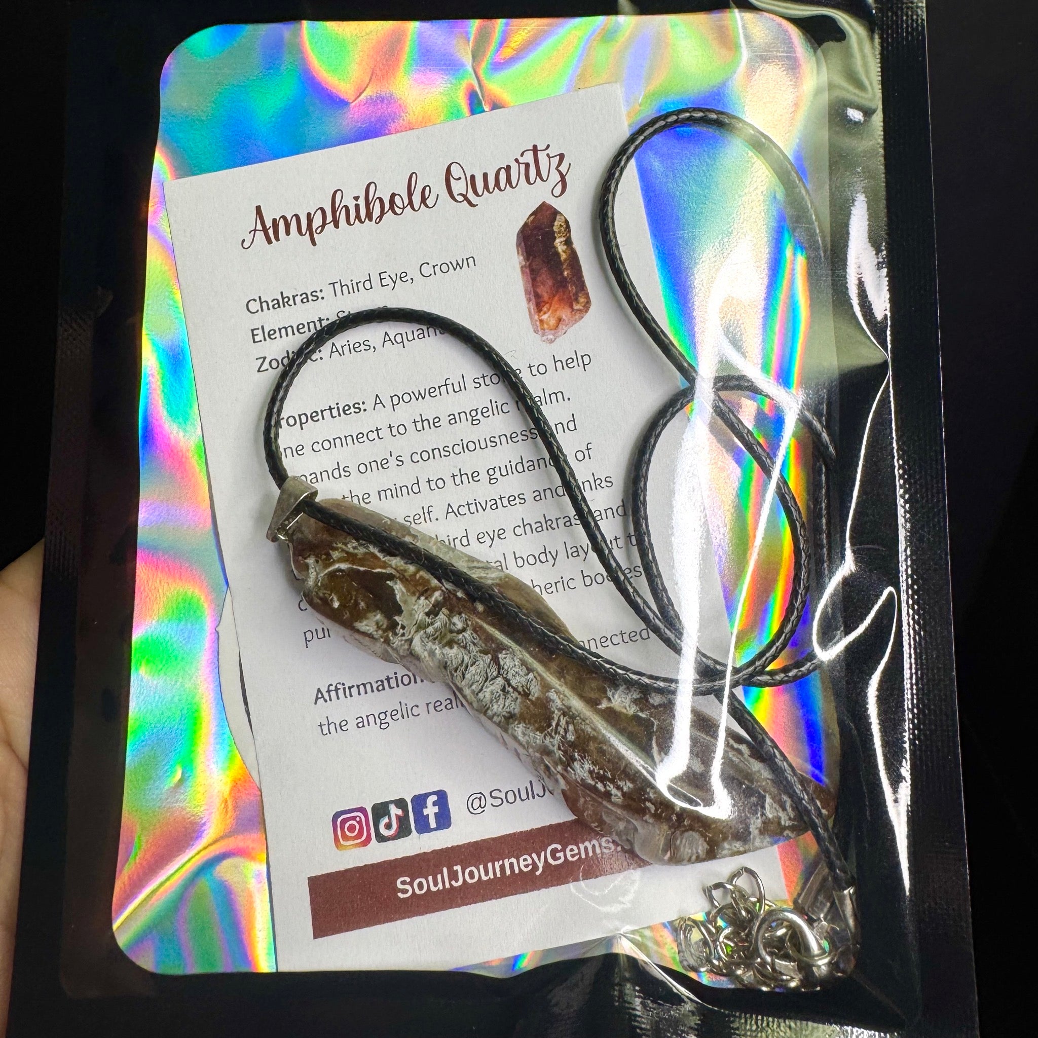 Amphibole Quartz Pendant