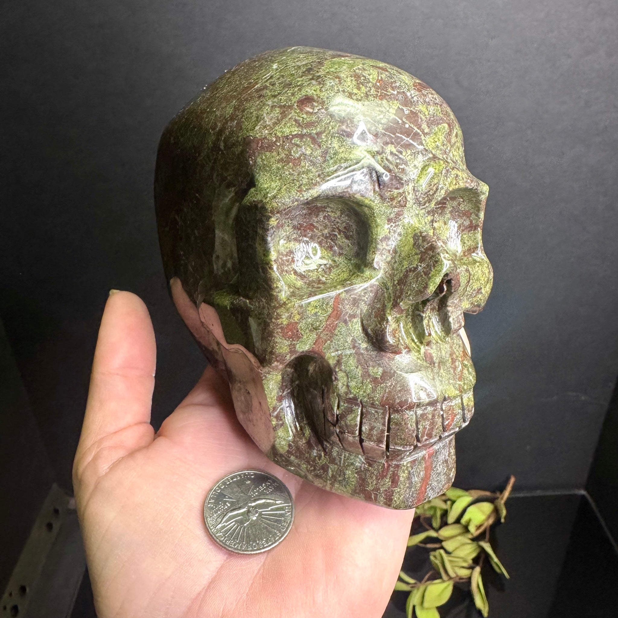 Dragons Blood Jasper Skull