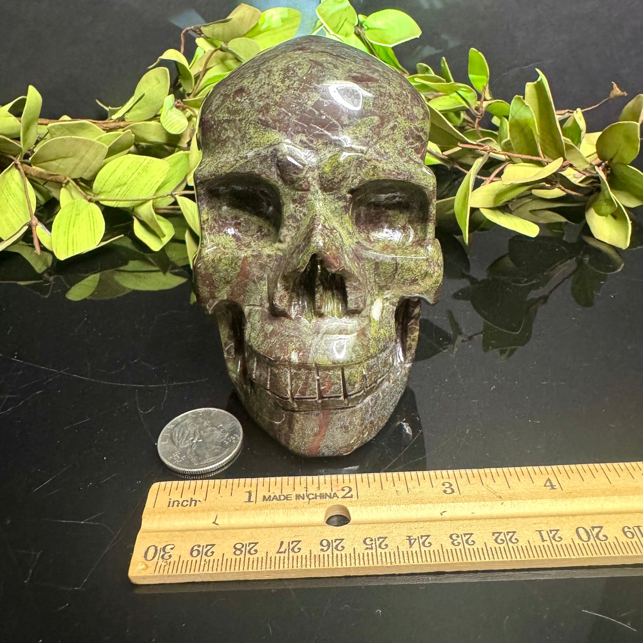 Dragons Blood Jasper Skull