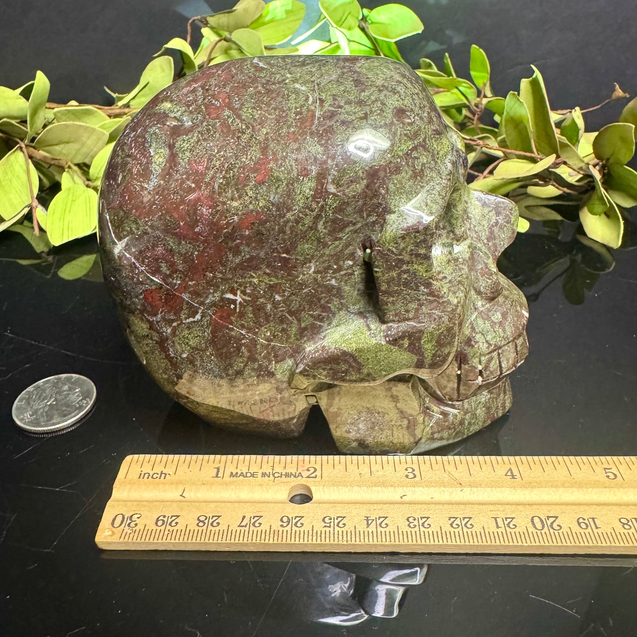 Dragons Blood Jasper Skull