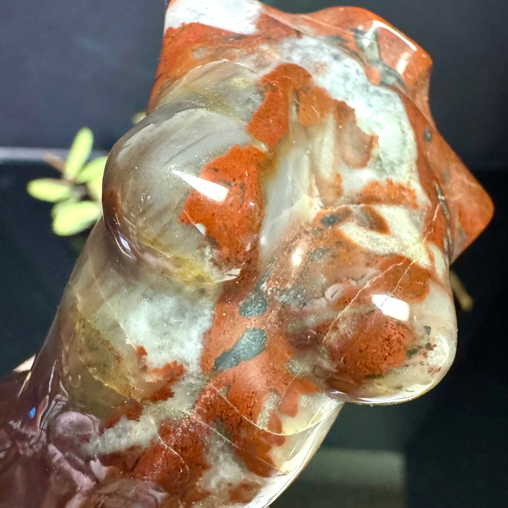 Red Jasper Goddess Body Carving