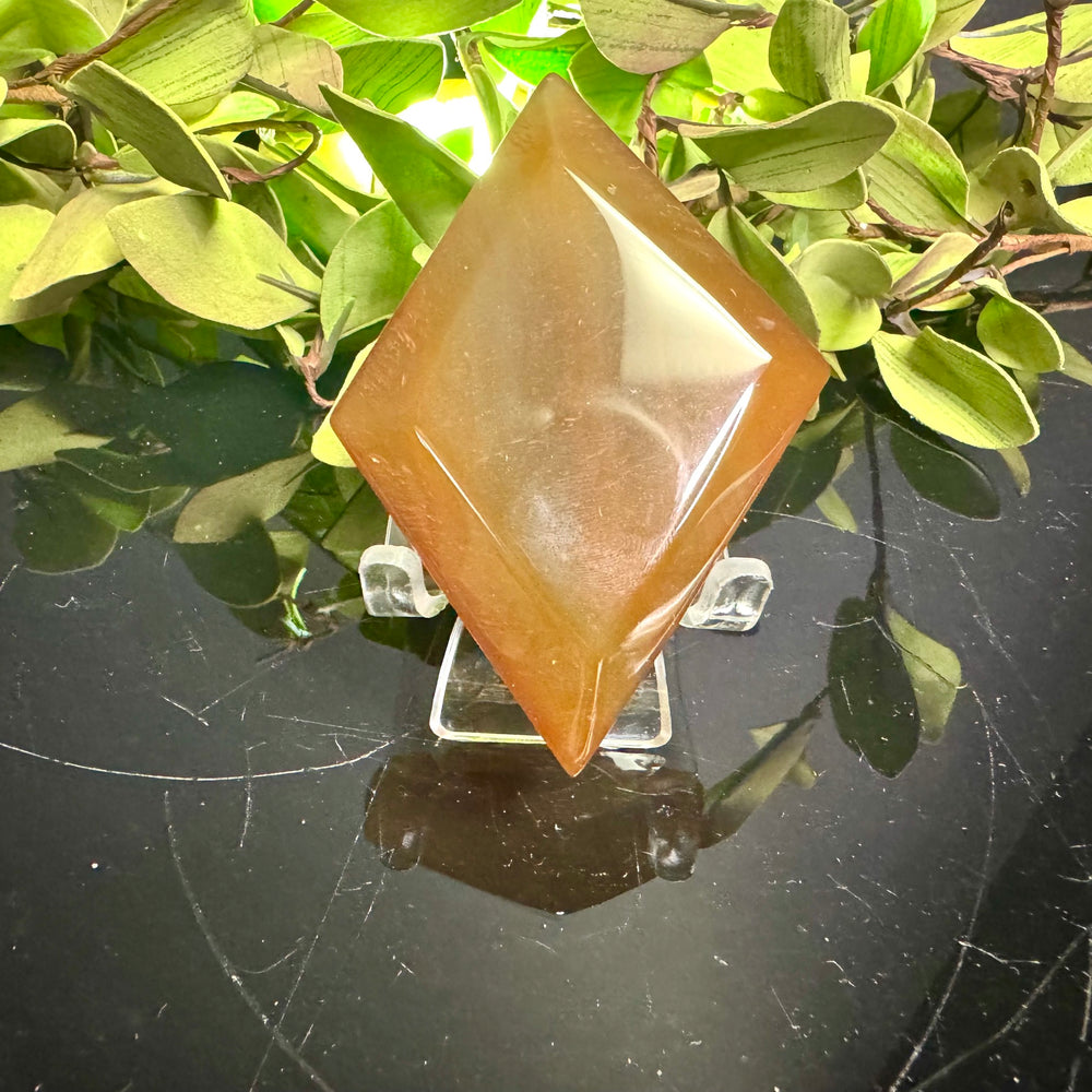 Carnelian Carved Diamond