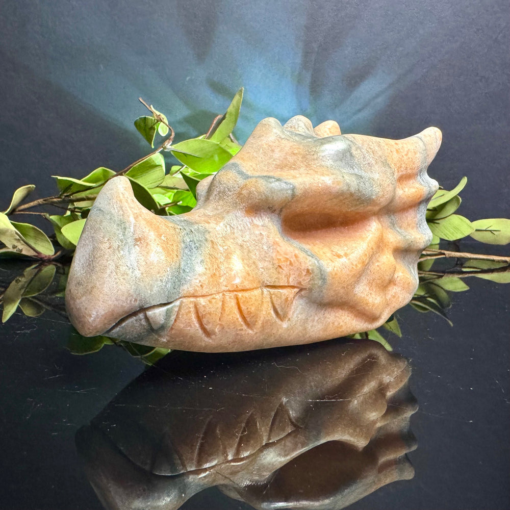 Jade Carved Dragon Head