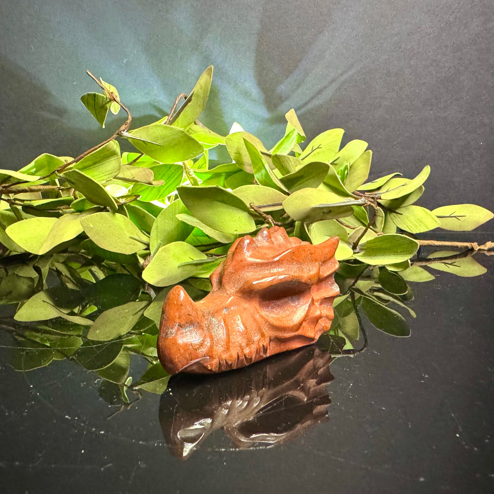 Red Jasper Carved Dragon Head