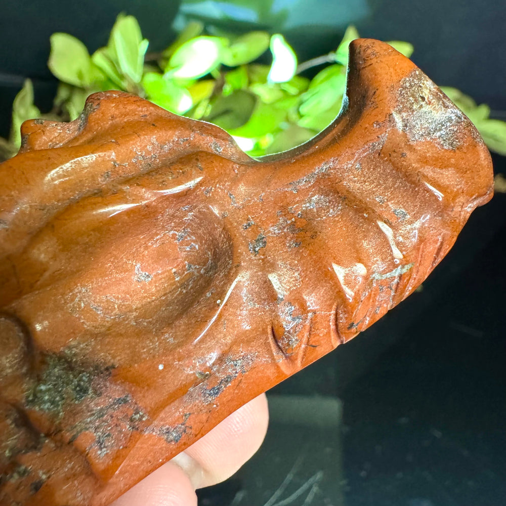 Red Jasper Carved Dragon Head