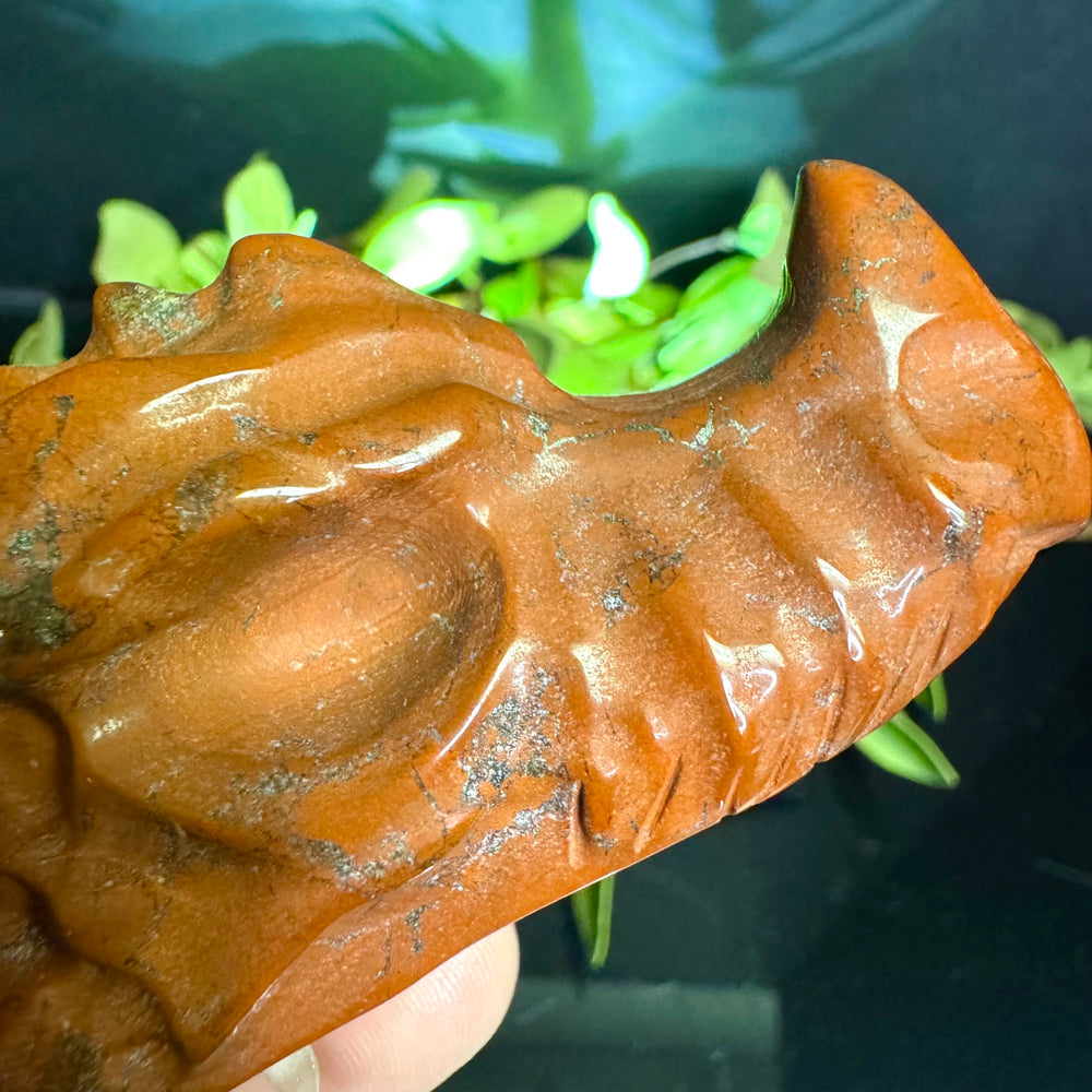 Red Jasper Carved Dragon Head