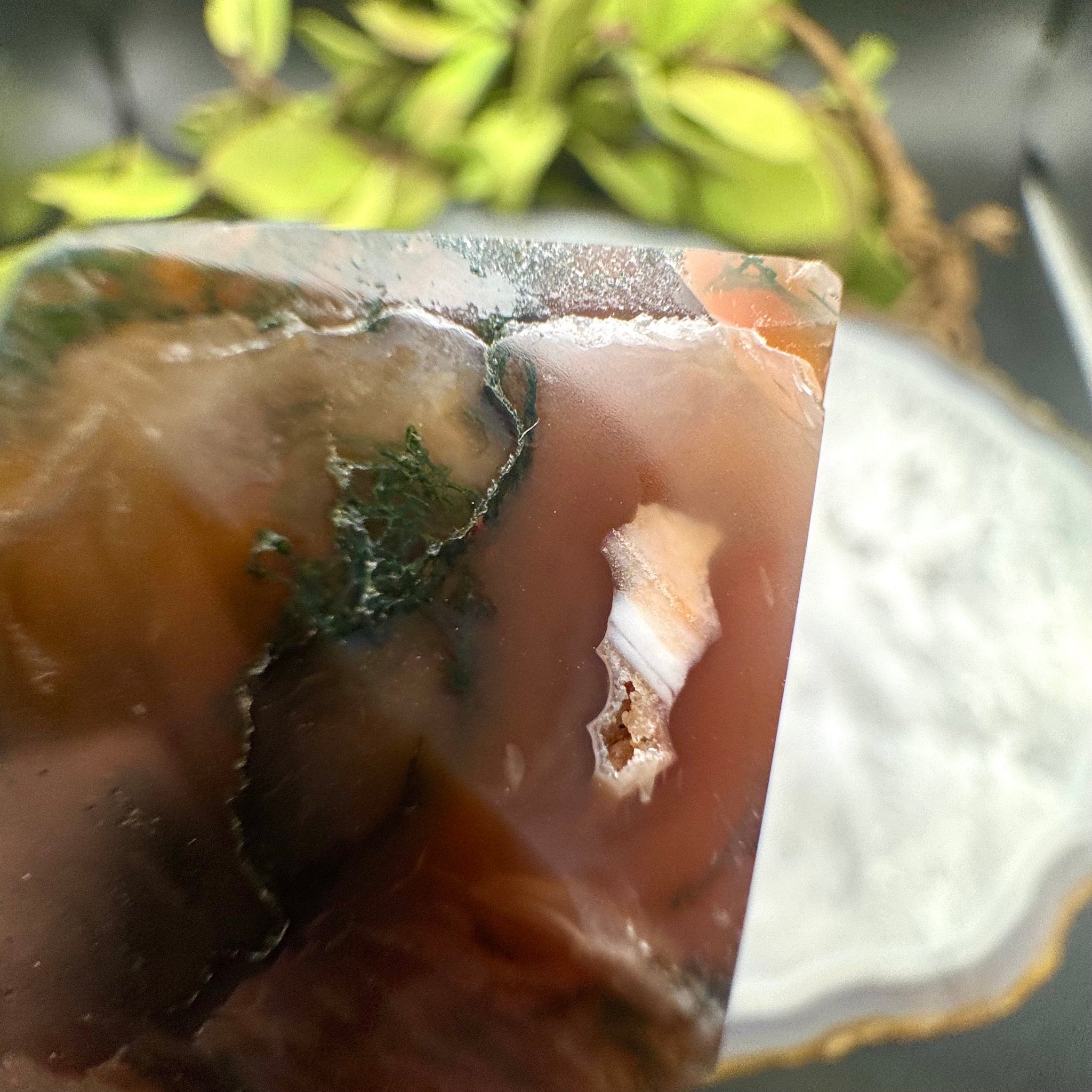 Red Moss Agate Tower