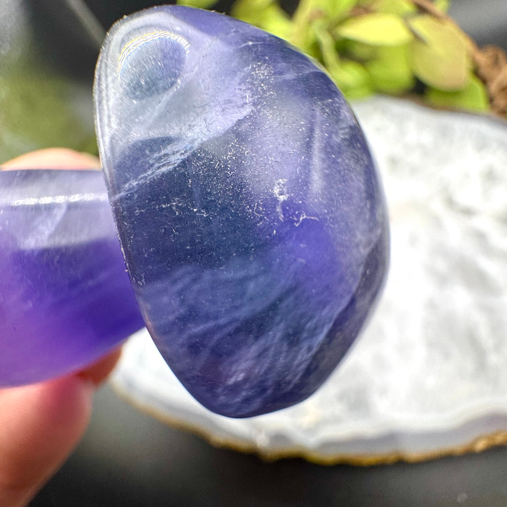 Purple Fluorite Carved Mushroom
