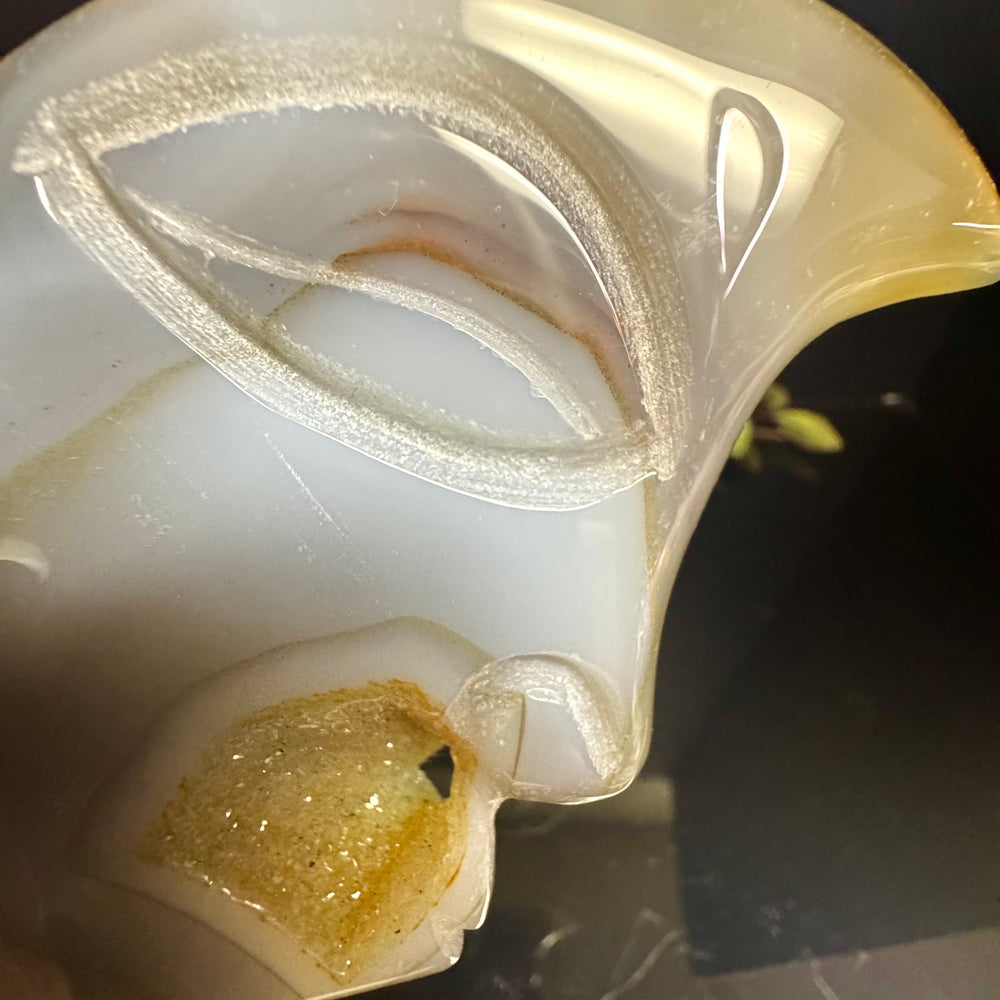 Agate Moon Face Carving
