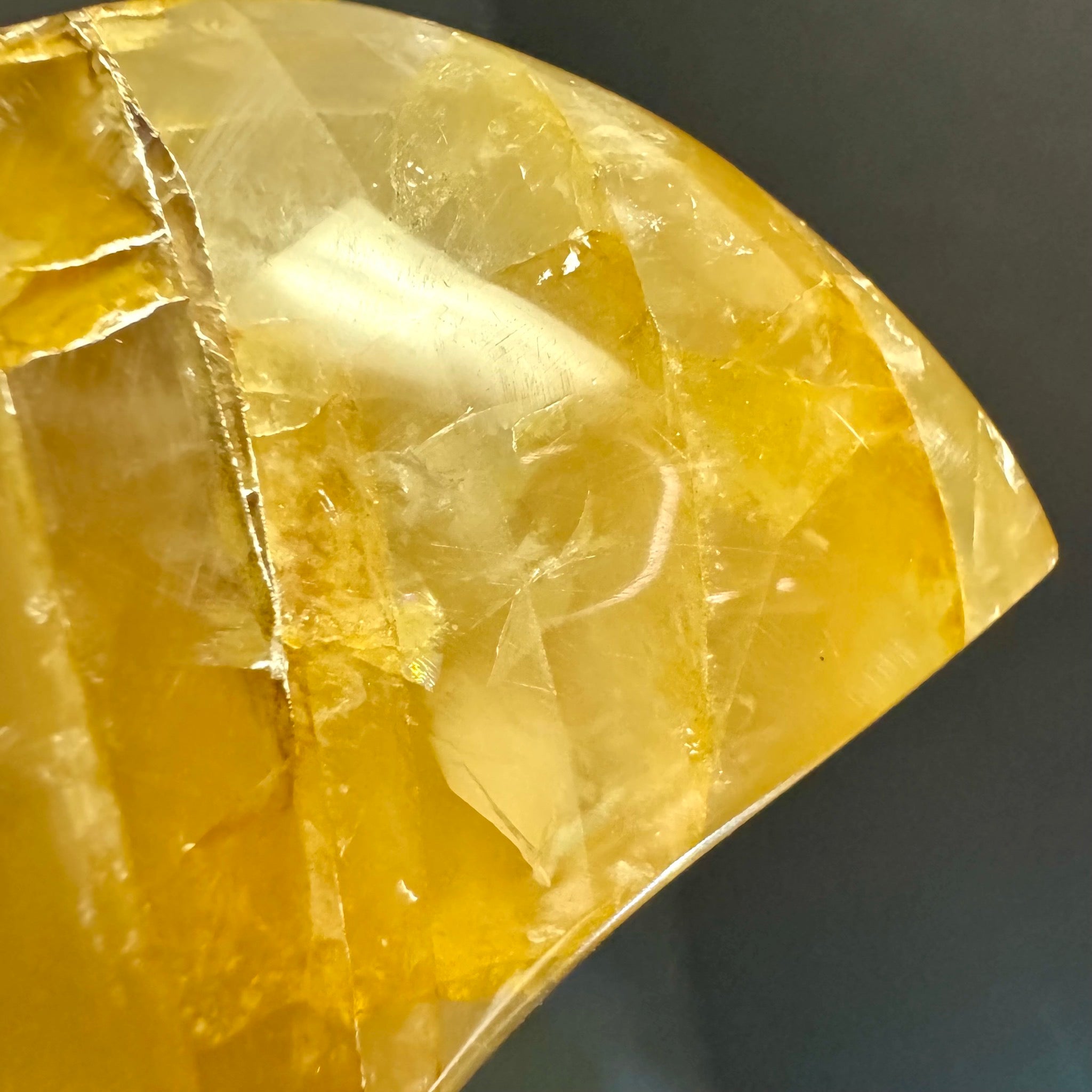 Golden Healer Quartz Moon Carving